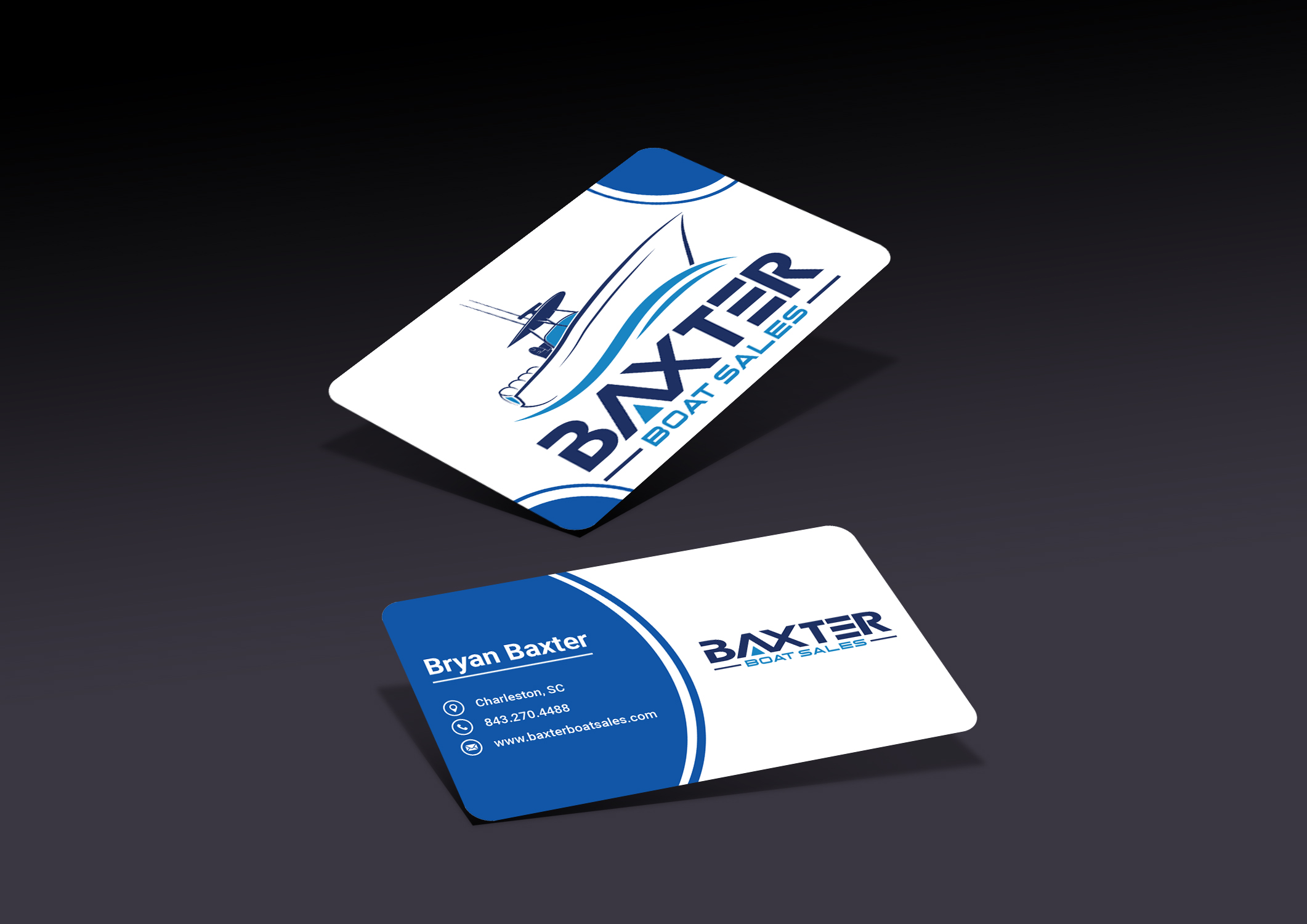Business Card Design by Fahim.Alt for Baxter Boat Sales | Design #31464723