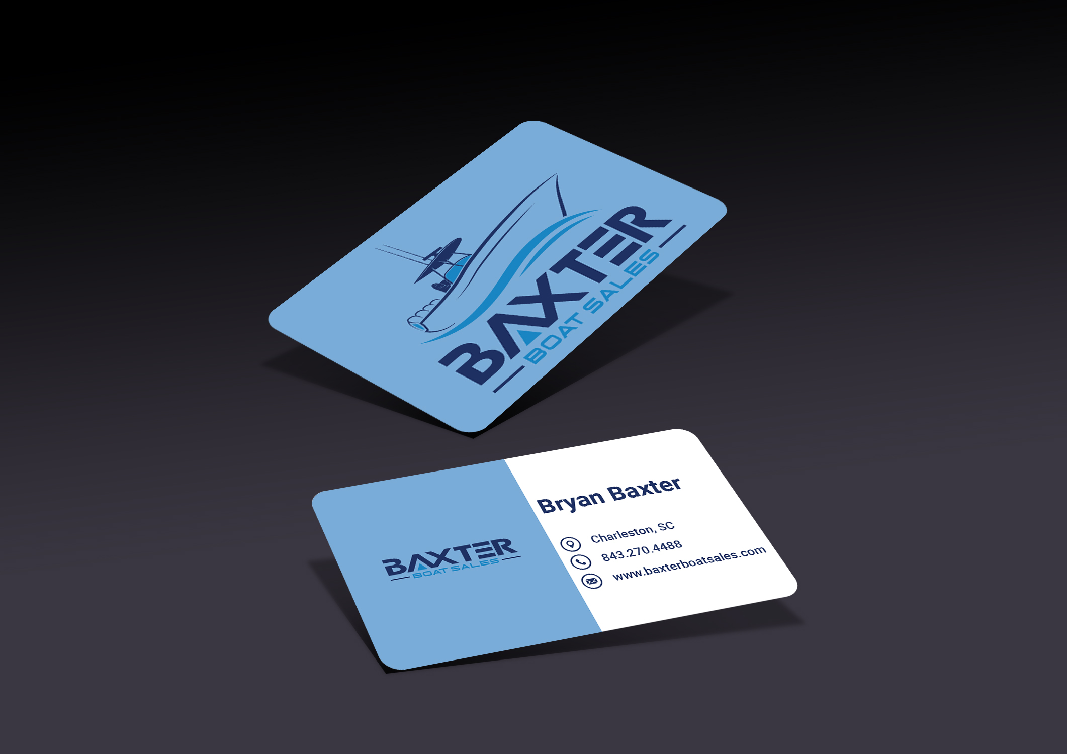 Business Card Design by Fahim.Alt for Baxter Boat Sales | Design #31464725