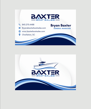Business Card Design by Baduge Design for Baxter Boat Sales | Design: #31434196
