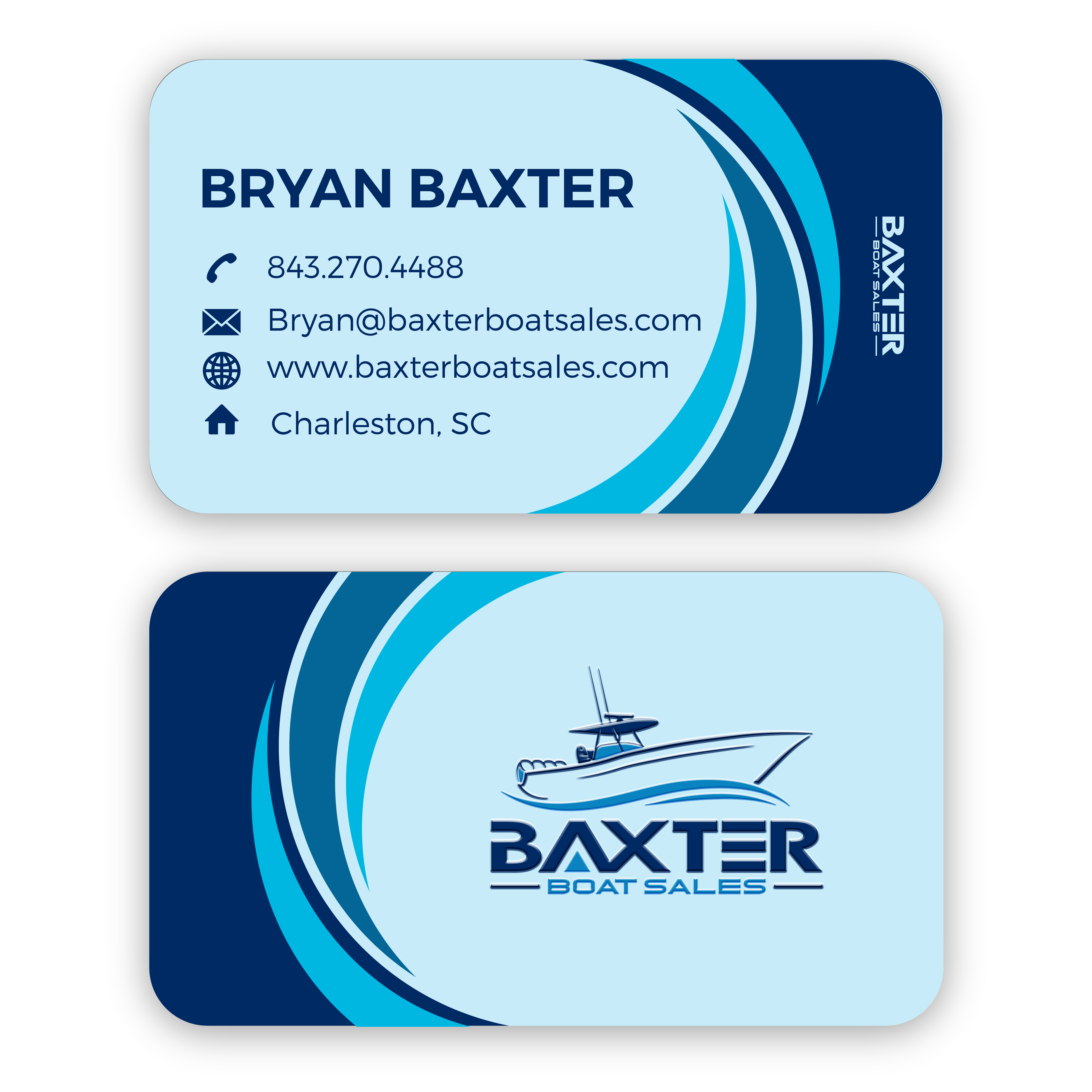 Business Card Design by tamtama for Baxter Boat Sales | Design #31448696
