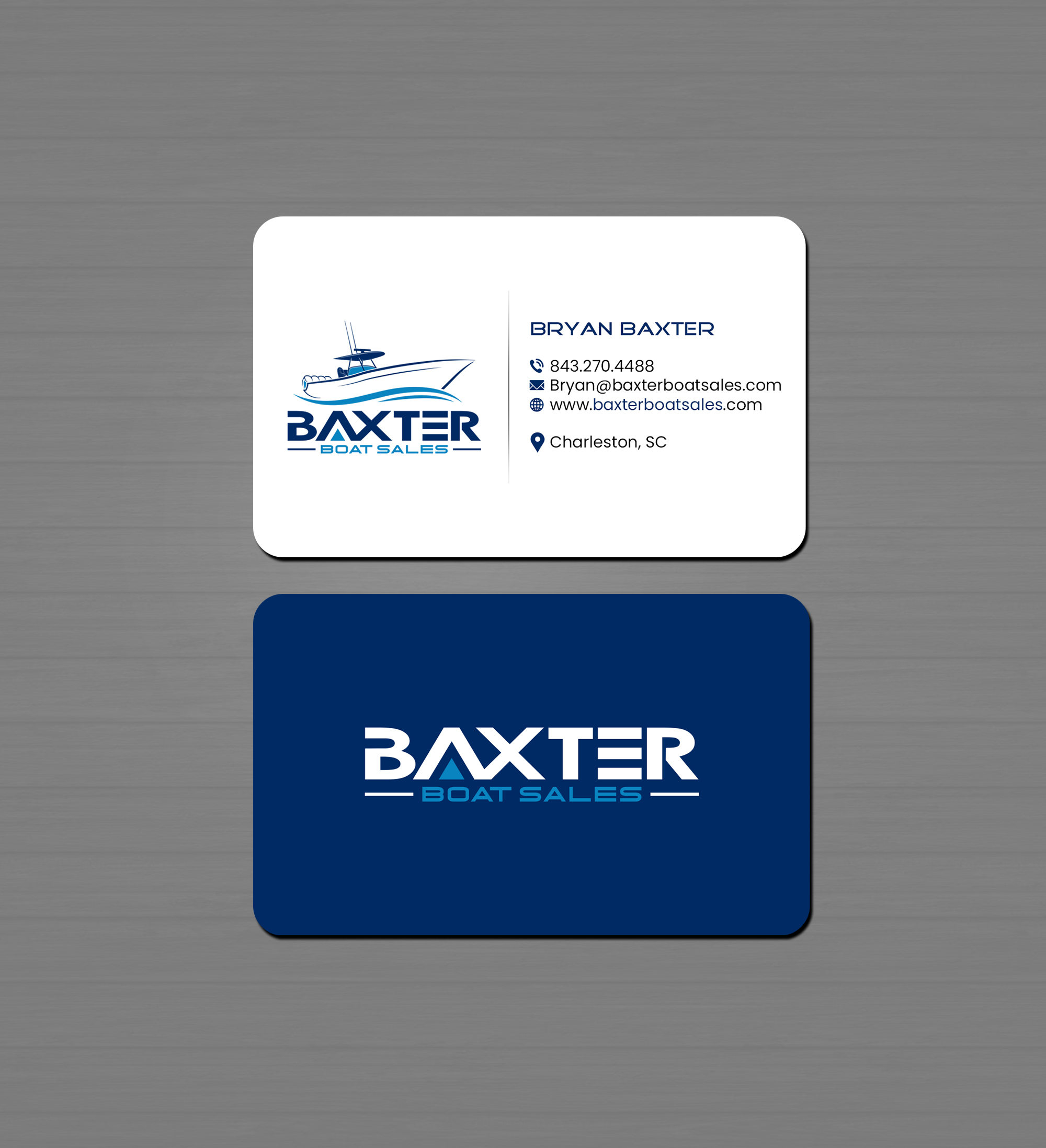 Design de Carte de Visite par Creations Box 2015 pour Baxter Boat Sales | Design #31466898