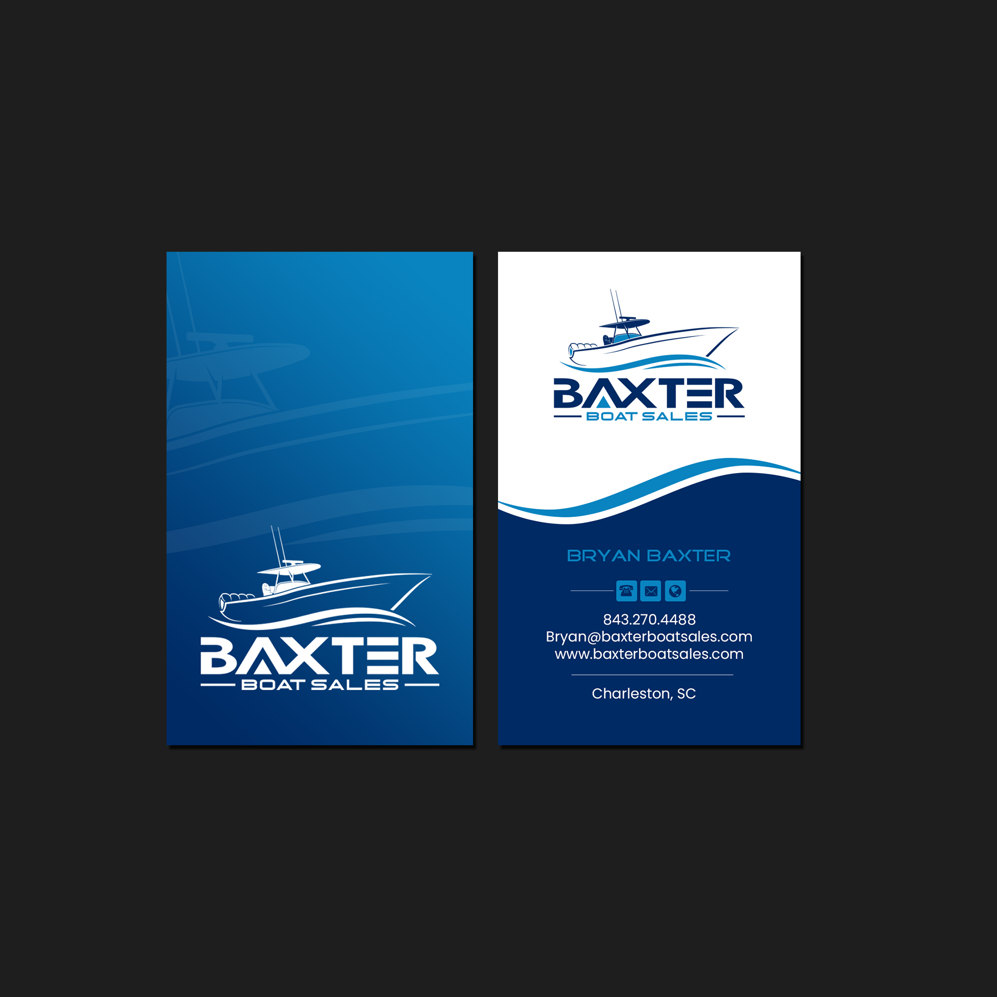 Business Card Design by Creations Box 2015 for Baxter Boat Sales | Design #31466902