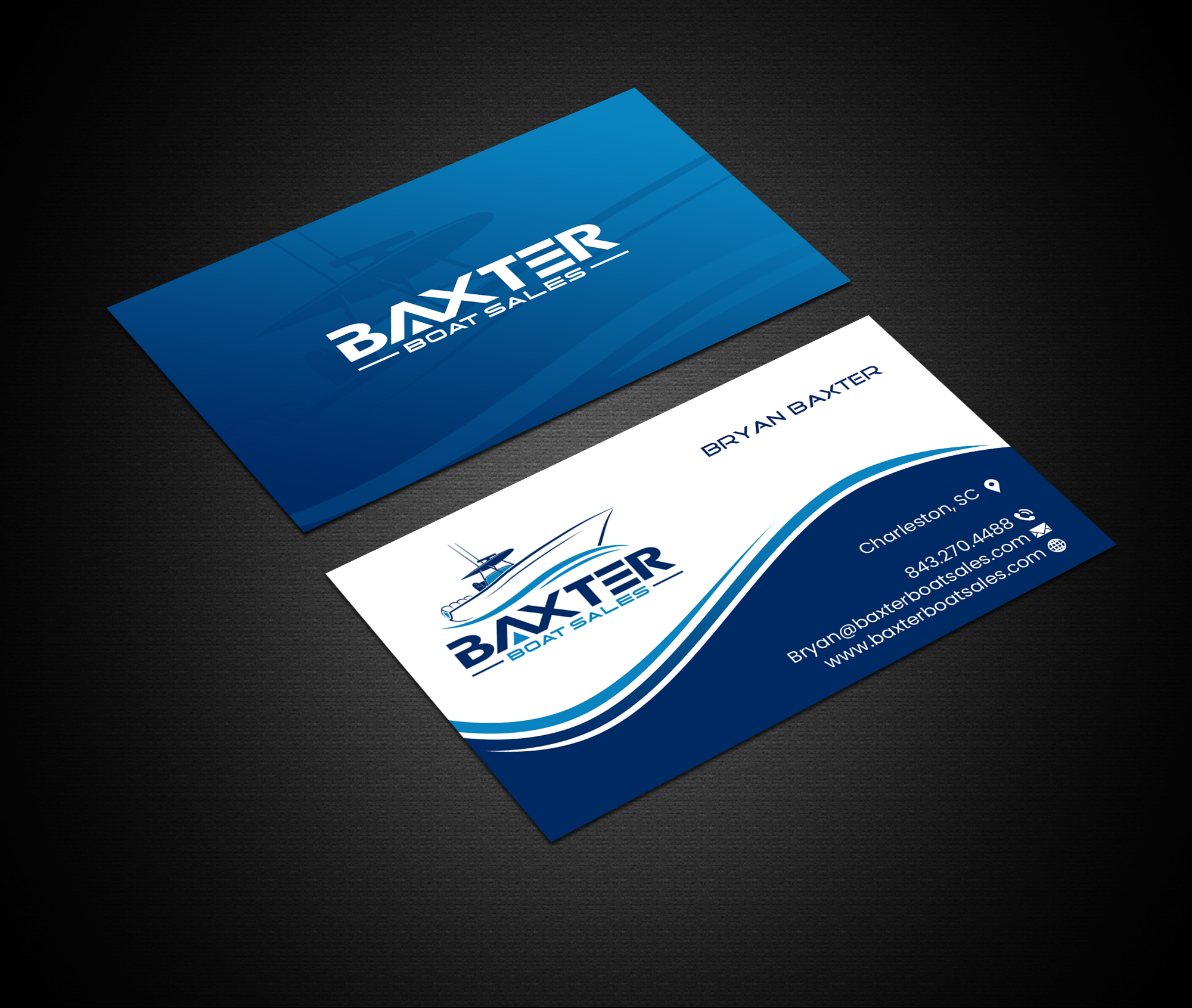Business Card Design by Creations Box 2015 for Baxter Boat Sales | Design #31466904