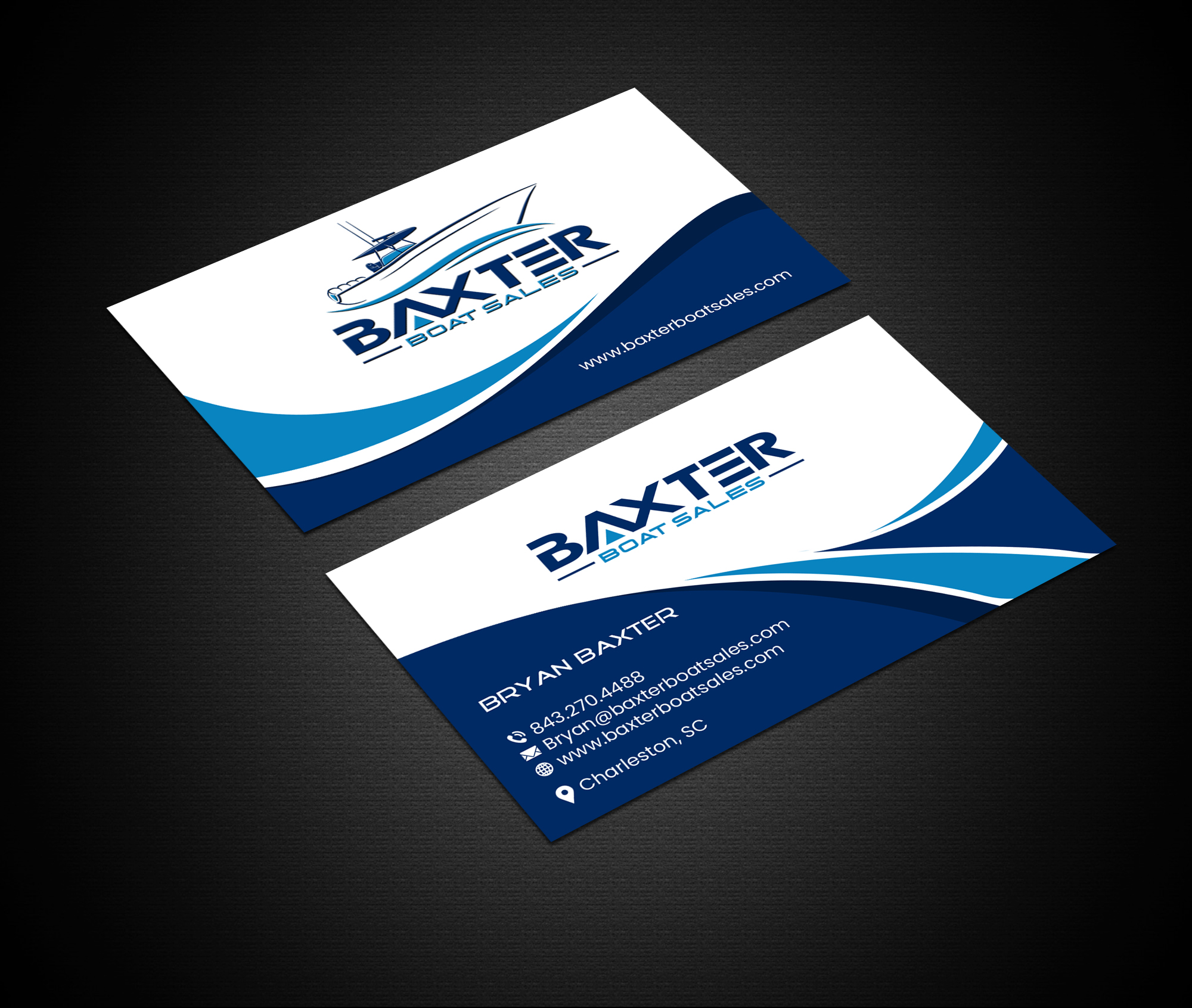 Business Card Design by Creations Box 2015 for Baxter Boat Sales | Design #31466910