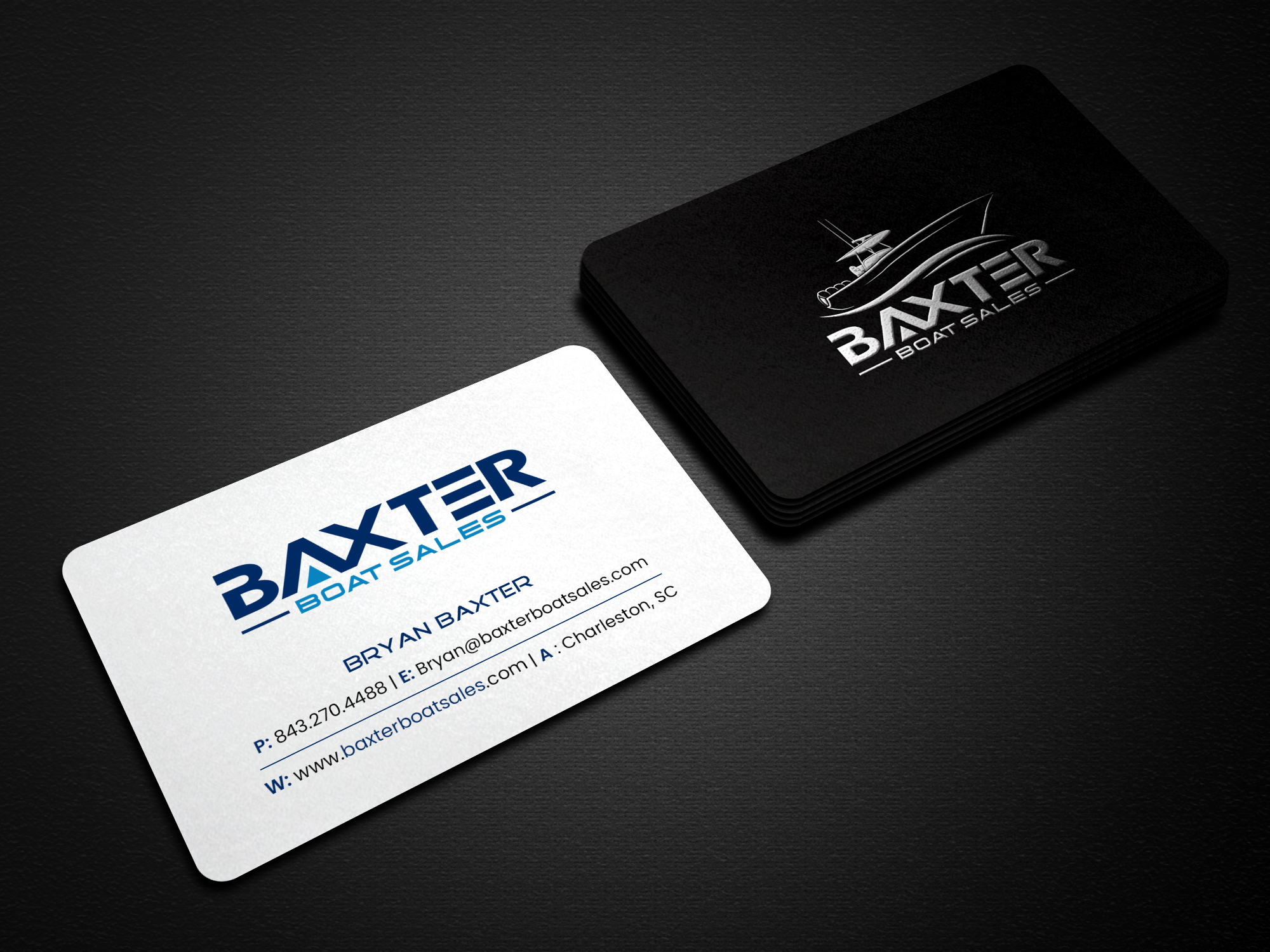 Design de Carte de Visite par Creations Box 2015 pour Baxter Boat Sales | Design #31466914