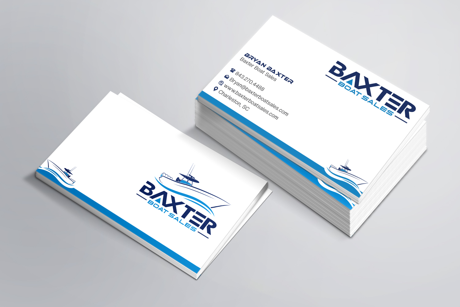 Business Card Design by Magic of Art for Baxter Boat Sales | Design #31424001