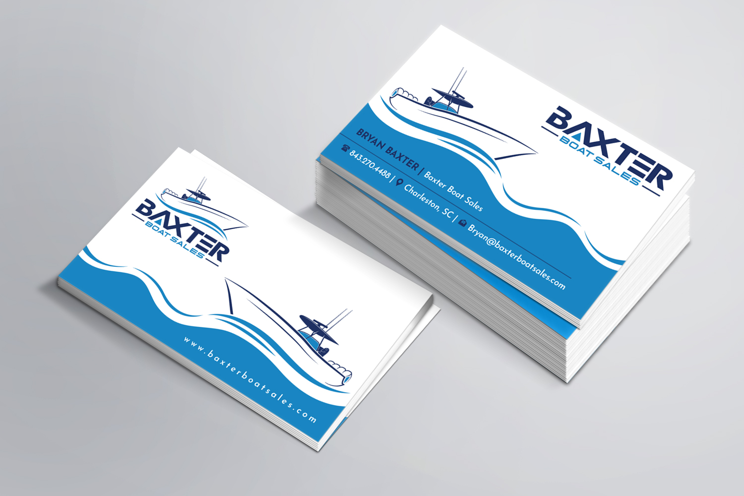 Diseño de Tarjeta de Presentación por Magic of Art para Baxter Boat Sales | Diseño #31424010