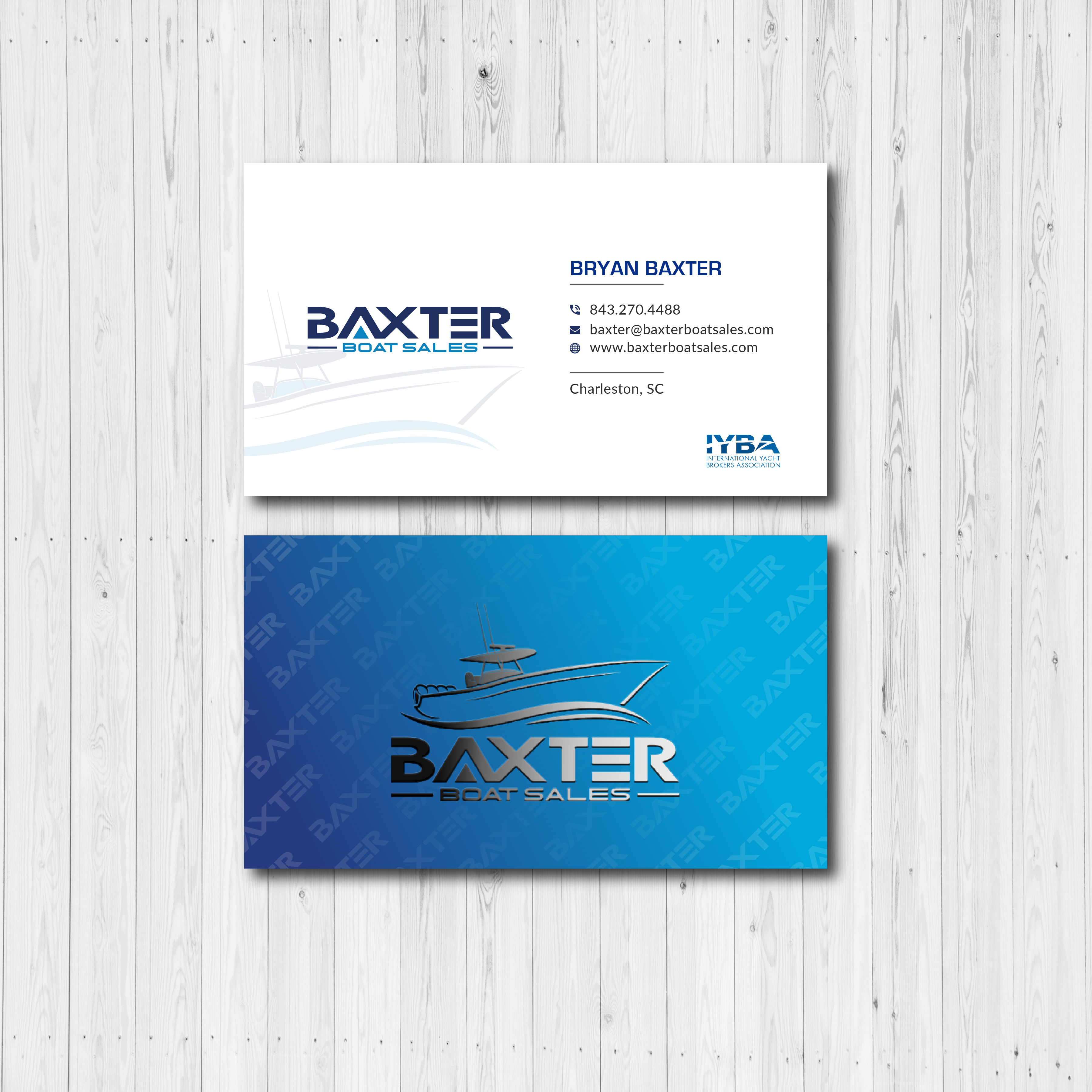 Diseño de Tarjeta de Presentación por Bold Pixels para Baxter Boat Sales | Diseño #31493614
