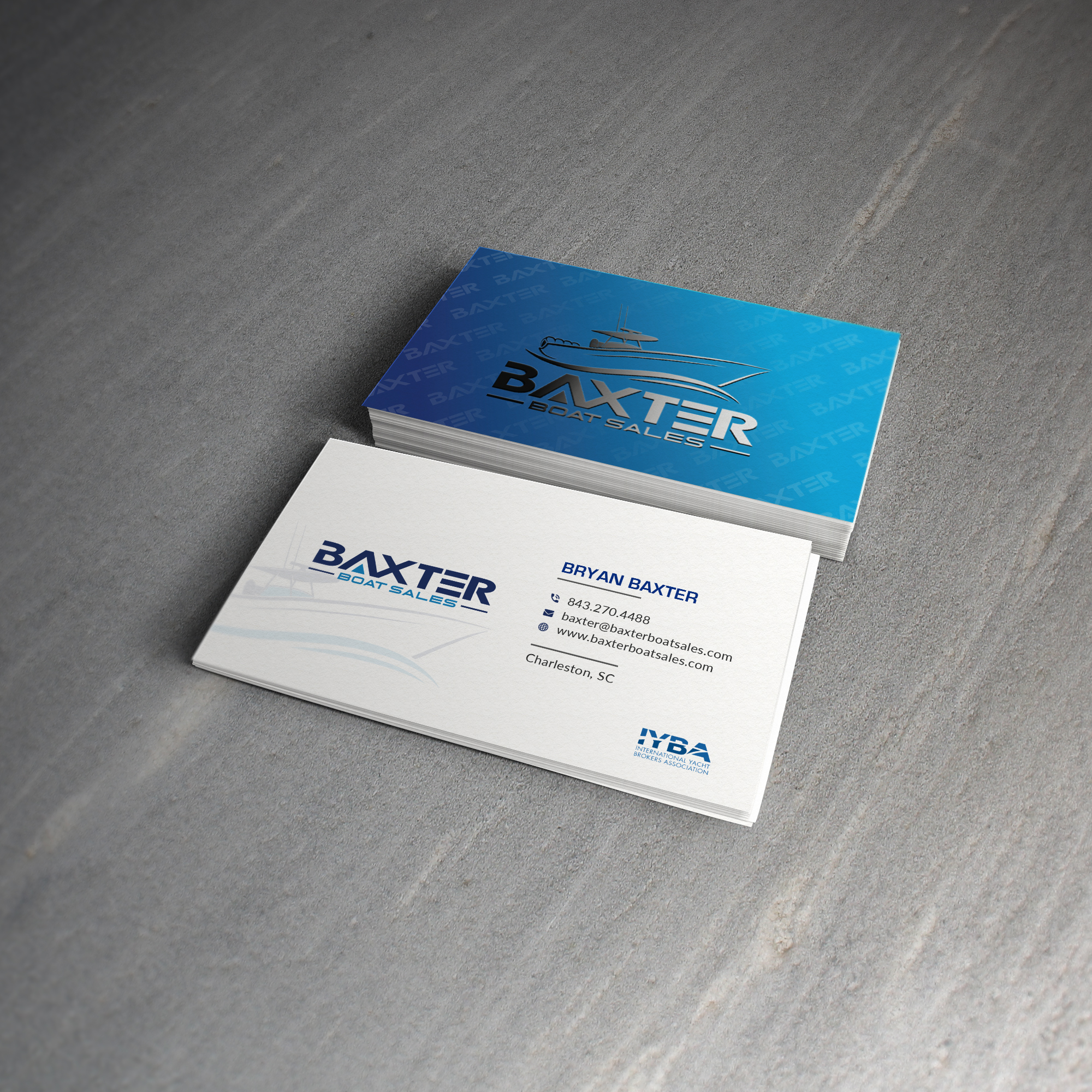 Diseño de Tarjeta de Presentación por Bold Pixels para Baxter Boat Sales | Diseño #31527861