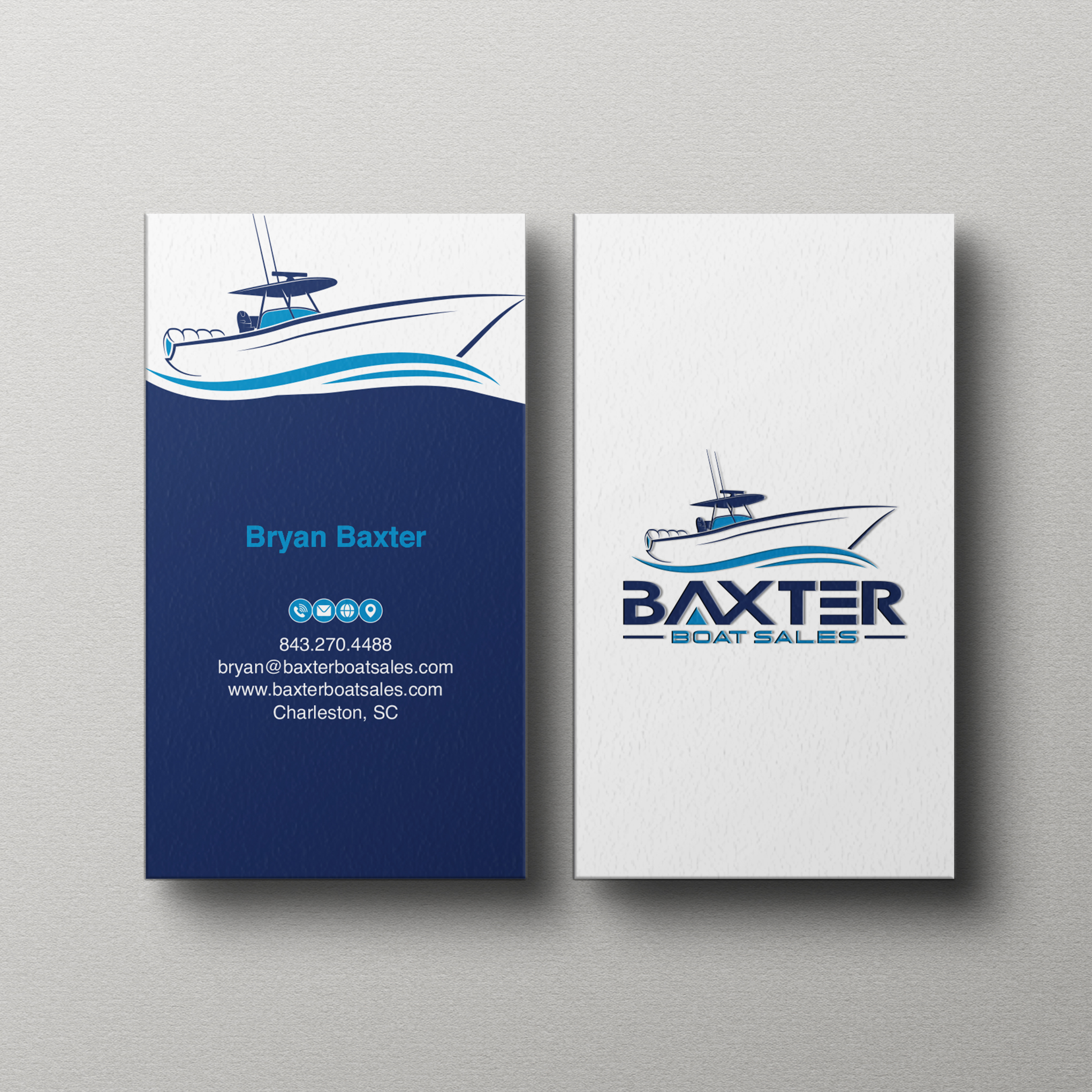 Business Card Design by Bikash Das for Baxter Boat Sales | Design #31440794