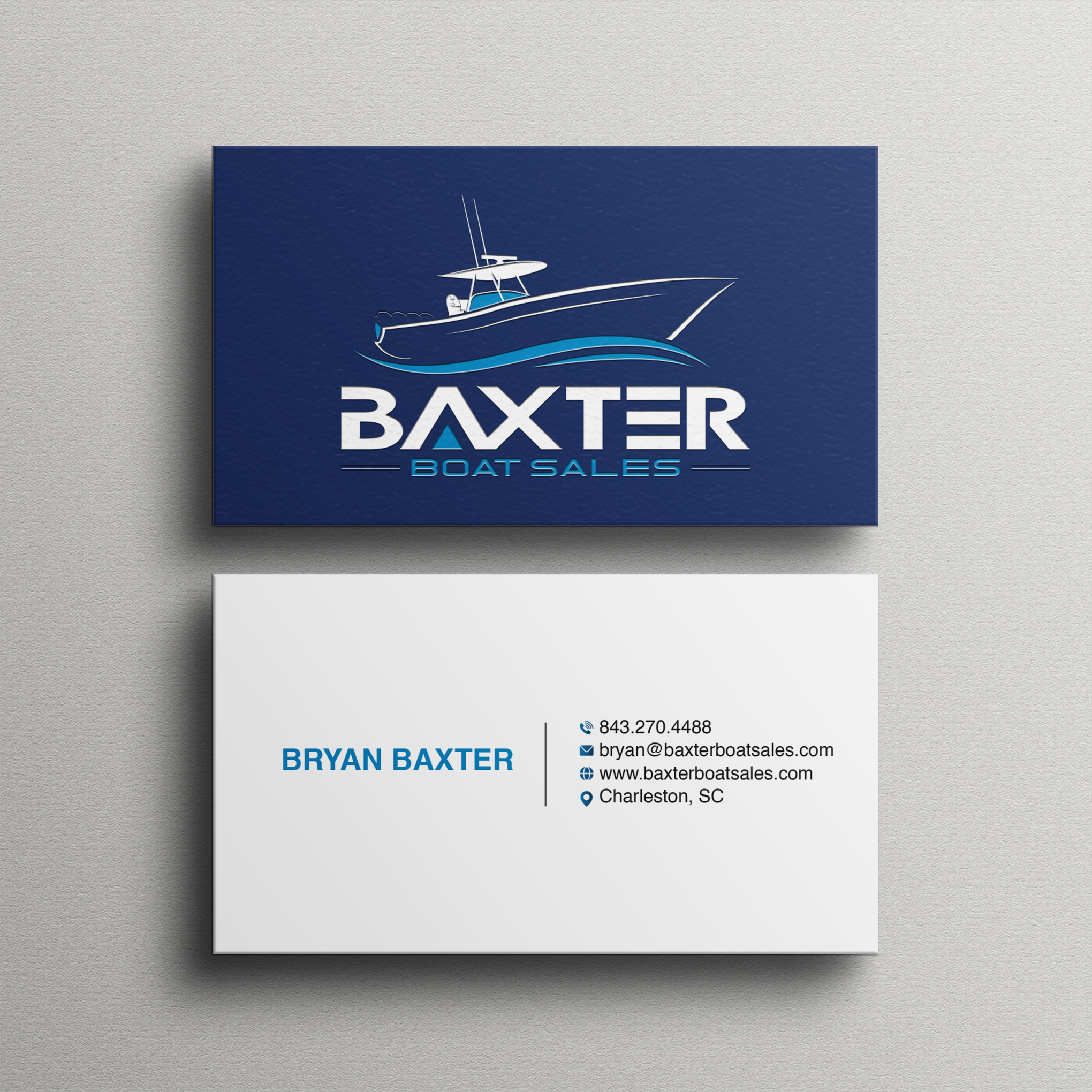 Business Card Design by Bikash Das for Baxter Boat Sales | Design #31440795