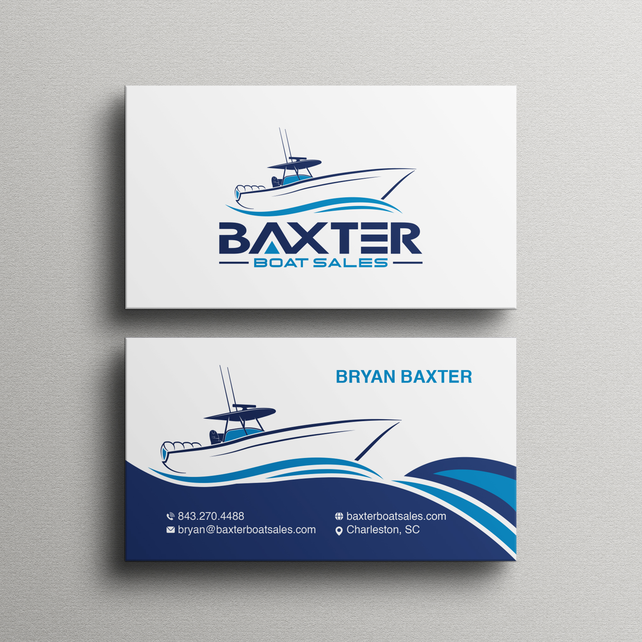 Business Card Design by Bikash Das for Baxter Boat Sales | Design #31440805