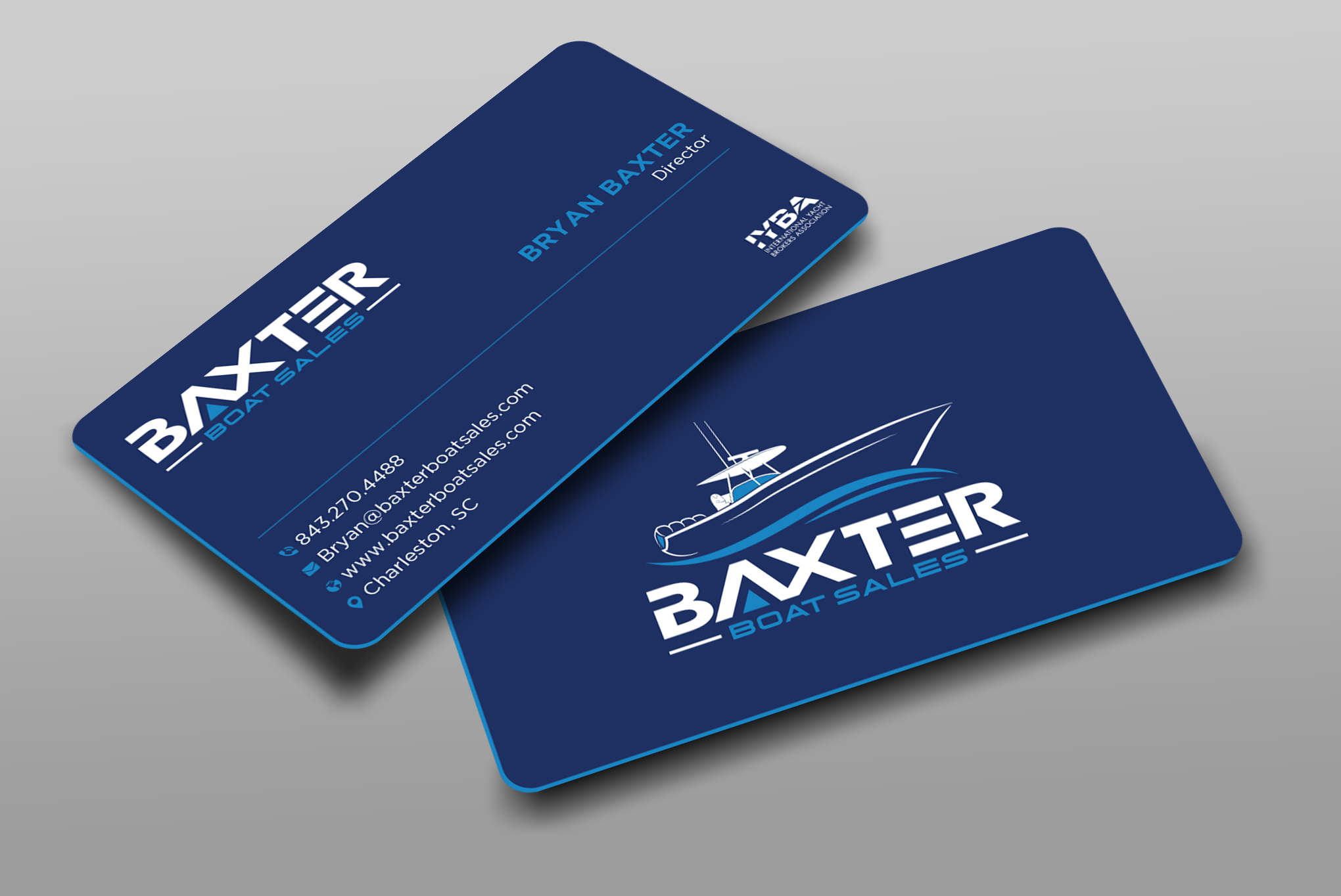 Visitenkarten-Design von Uttom 2 für Baxter Boat Sales | Design #31459827