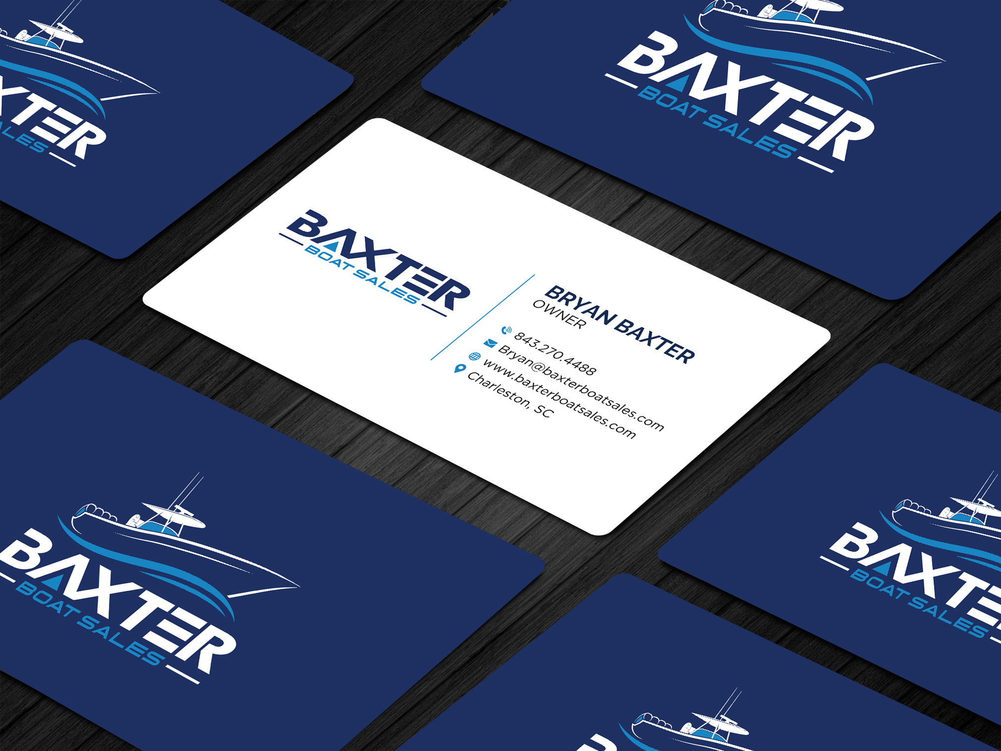 Business Card Design by Ekramul Hossen 2 for Baxter Boat Sales | Design #31423663