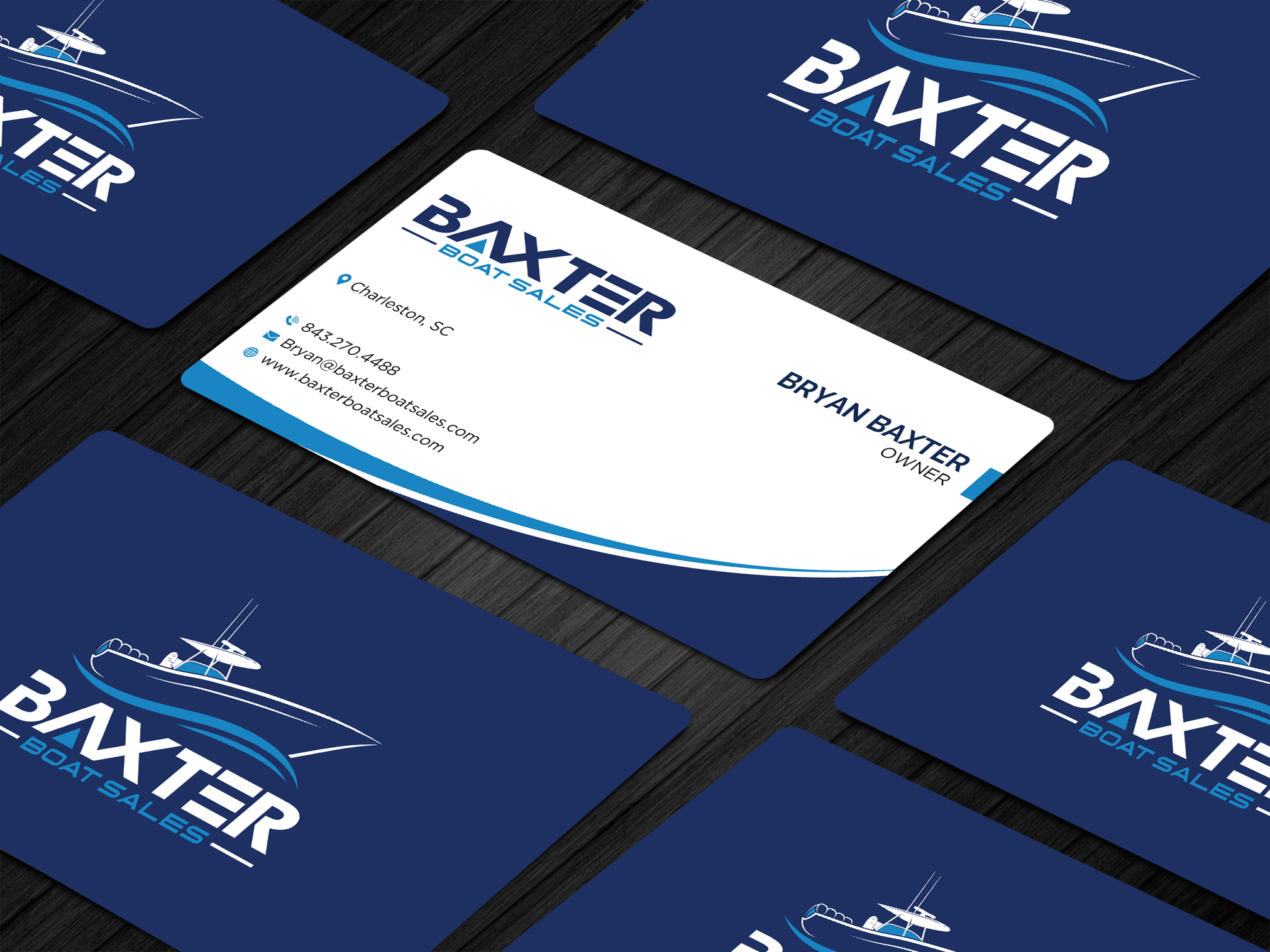 Business Card Design by Ekramul Hossen 2 for Baxter Boat Sales | Design #31423664