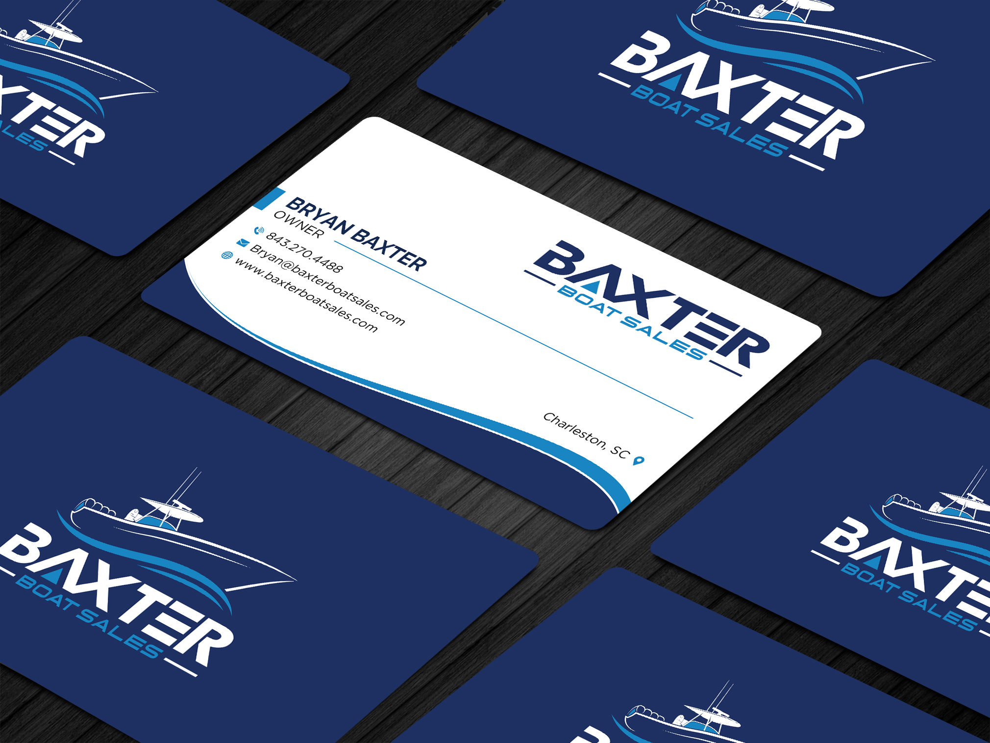 Business Card Design by Ekramul Hossen 2 for Baxter Boat Sales | Design #31423675
