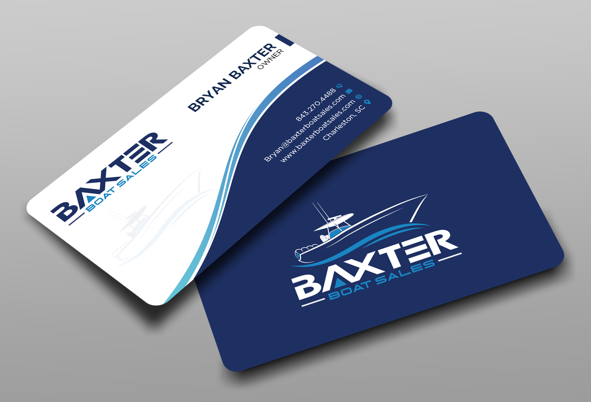 Business Card Design by Ekramul Hossen 2 for Baxter Boat Sales | Design #31424050