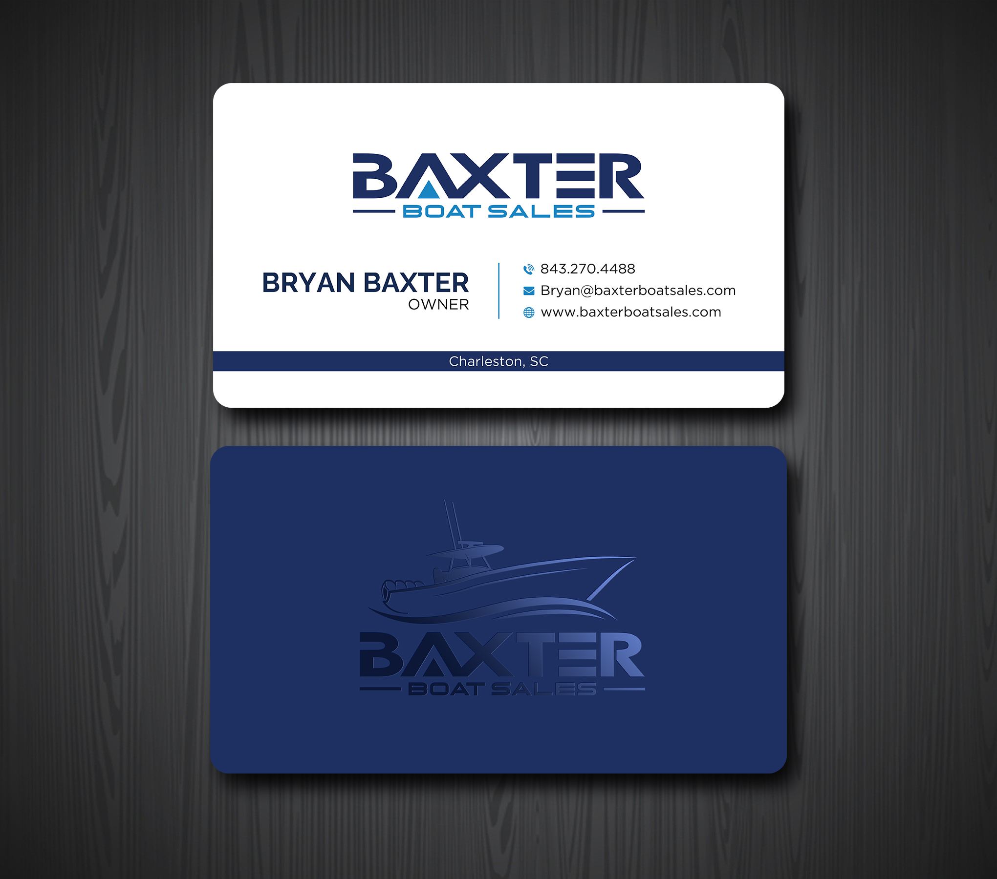 Business Card Design by Ekramul Hossen 2 for Baxter Boat Sales | Design #31424057