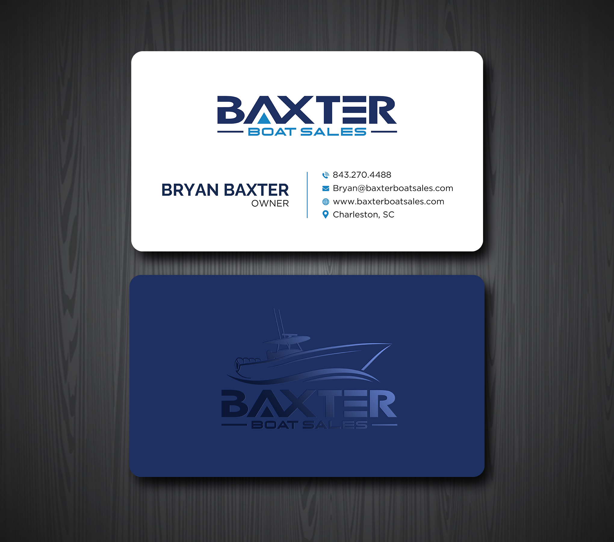 Business Card Design by Ekramul Hossen 2 for Baxter Boat Sales | Design #31424058