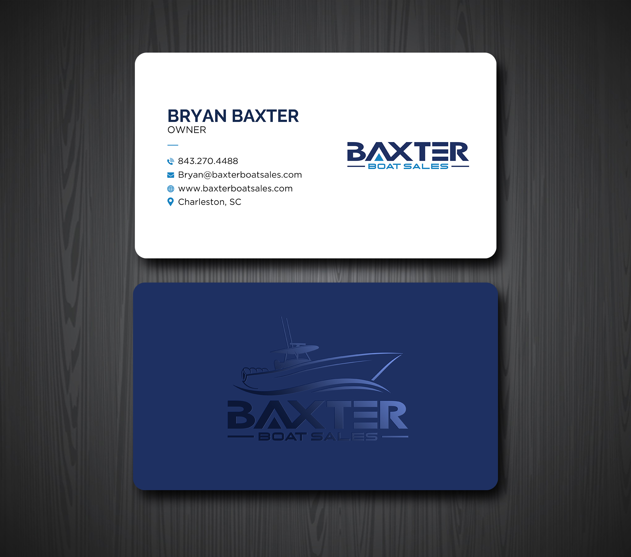 Business Card Design by Ekramul Hossen 2 for Baxter Boat Sales | Design #31424059