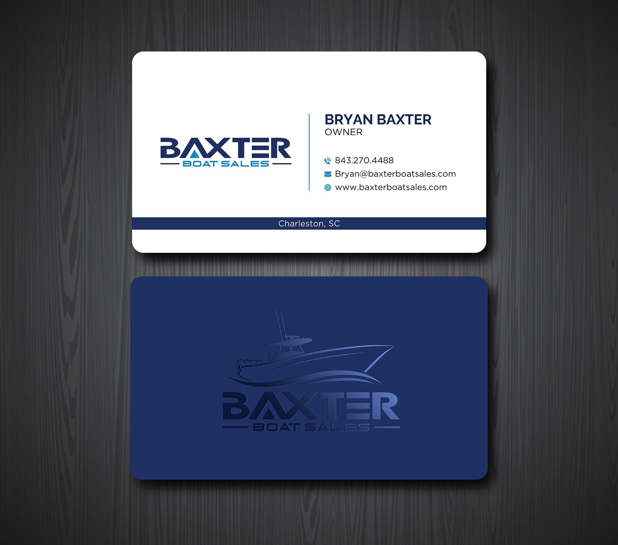 Business Card Design by Ekramul Hossen 2 for Baxter Boat Sales | Design #31424061