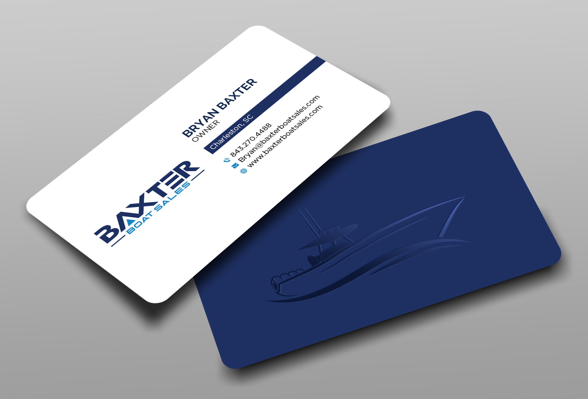 Business Card Design by Ekramul Hossen 2 for Baxter Boat Sales | Design #31429734