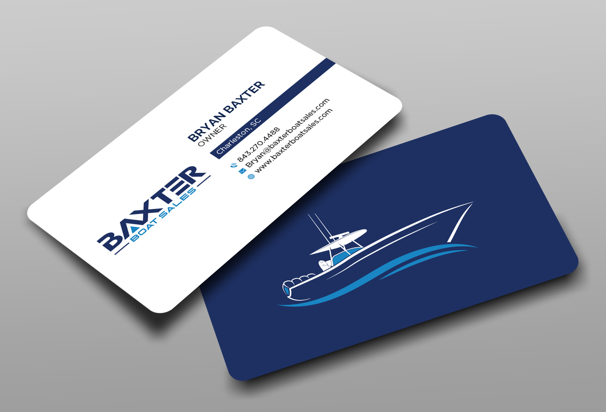 Business Card Design by Ekramul Hossen 2 for Baxter Boat Sales | Design #31429736