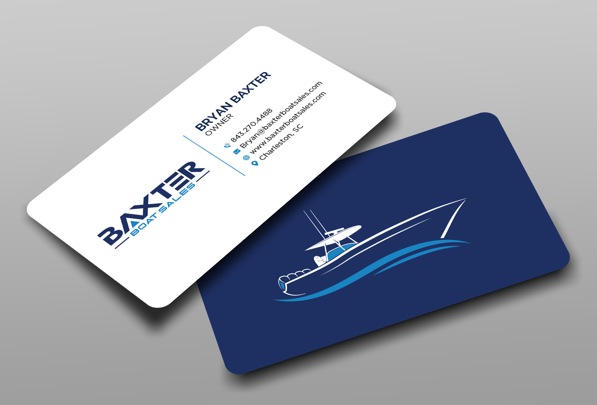 Business Card Design by Ekramul Hossen 2 for Baxter Boat Sales | Design #31429737