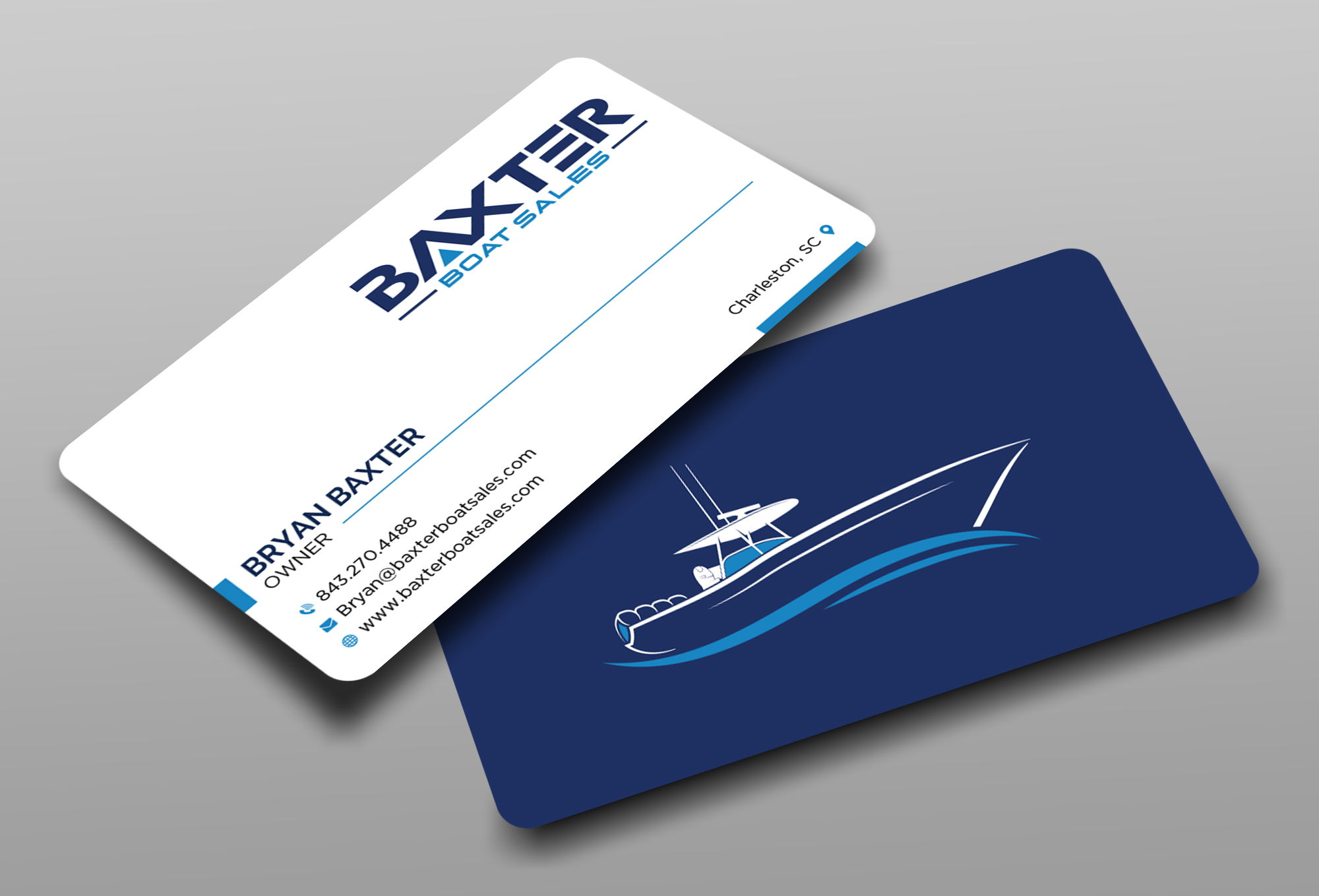 Business Card Design by Ekramul Hossen 2 for Baxter Boat Sales | Design #31429745