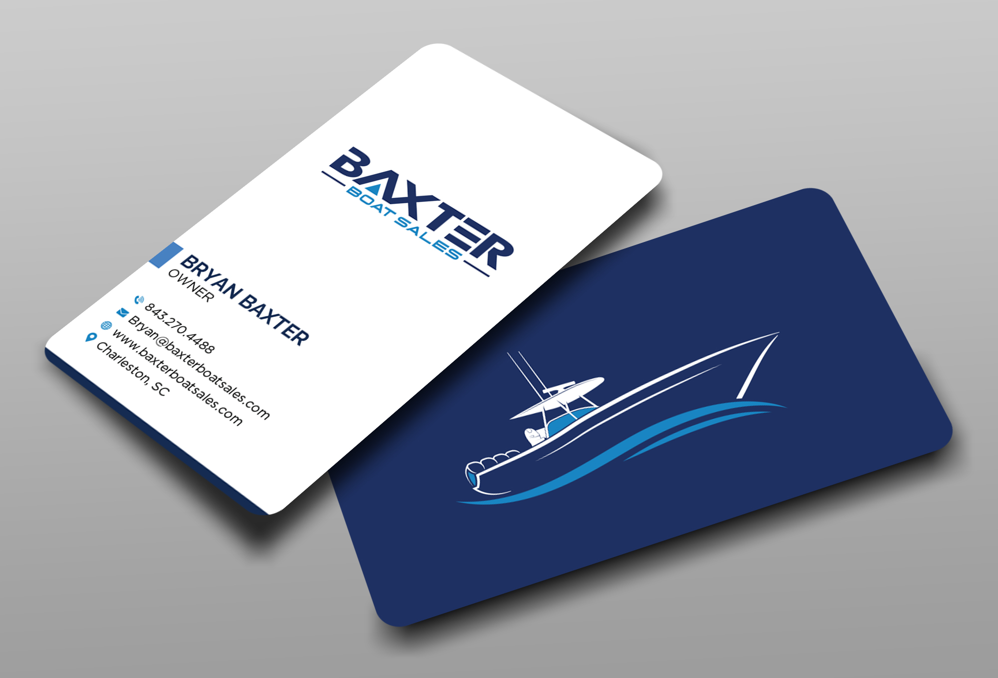Business Card Design by Ekramul Hossen 2 for Baxter Boat Sales | Design #31429746