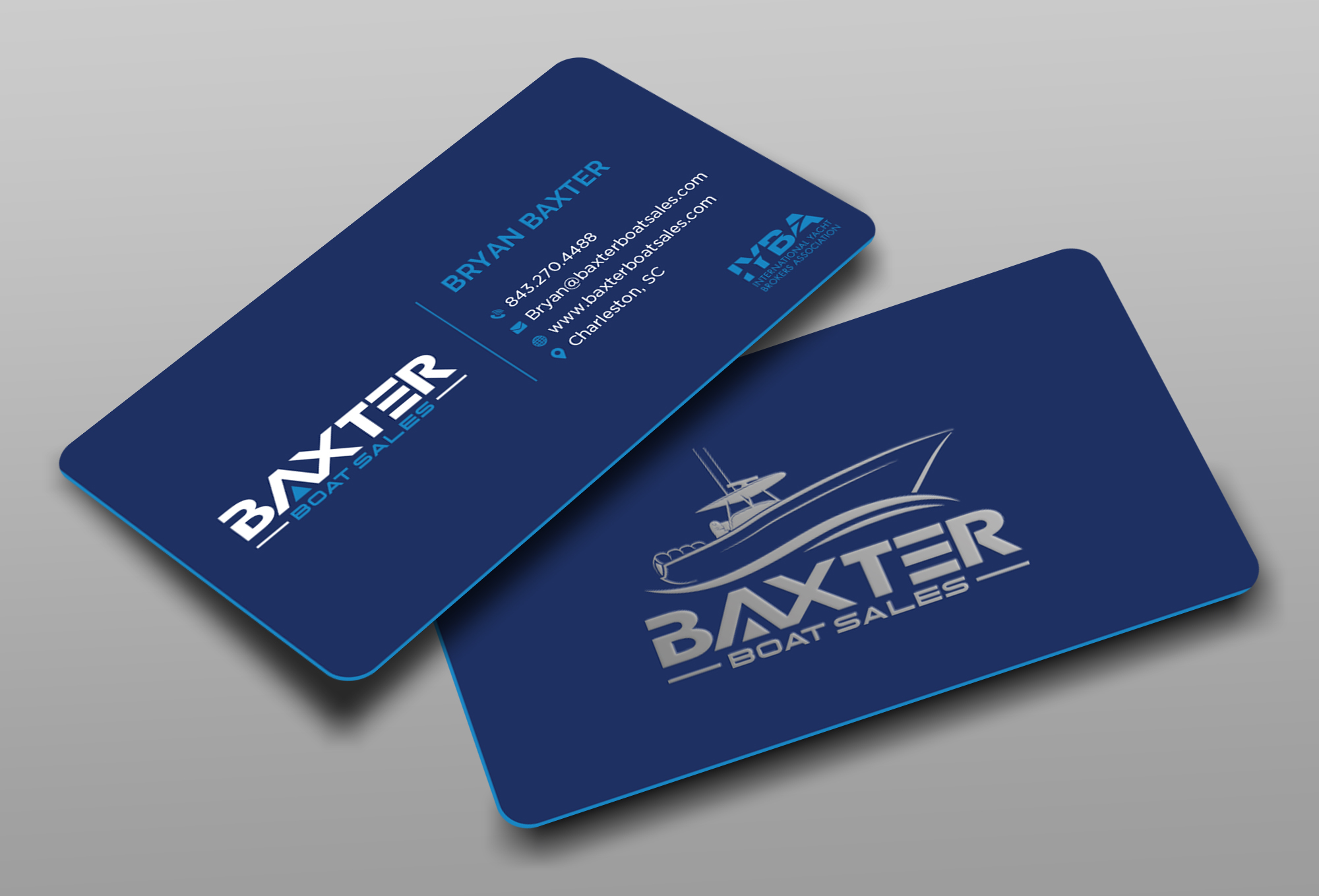 Business Card Design by Ekramul Hossen 2 for Baxter Boat Sales | Design #31459983