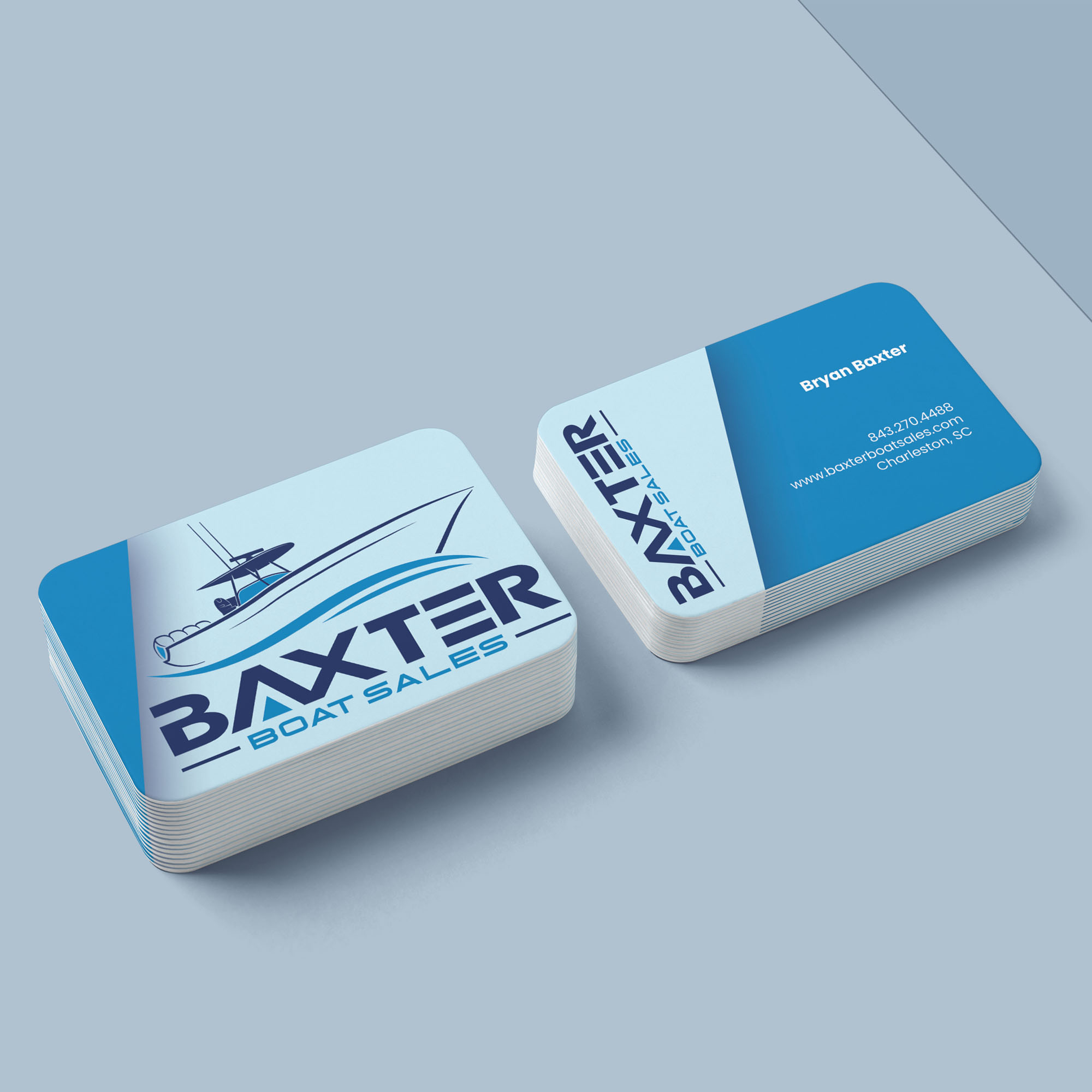Business Card Design by SleepyRobbik for Baxter Boat Sales | Design #31421114
