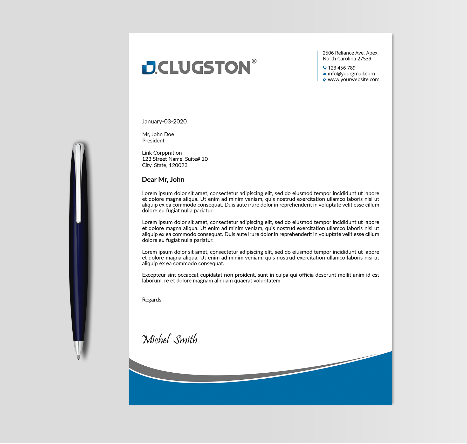 Business Card Design by Expert Bappy for D. Clugston, Inc. | Design #31430444