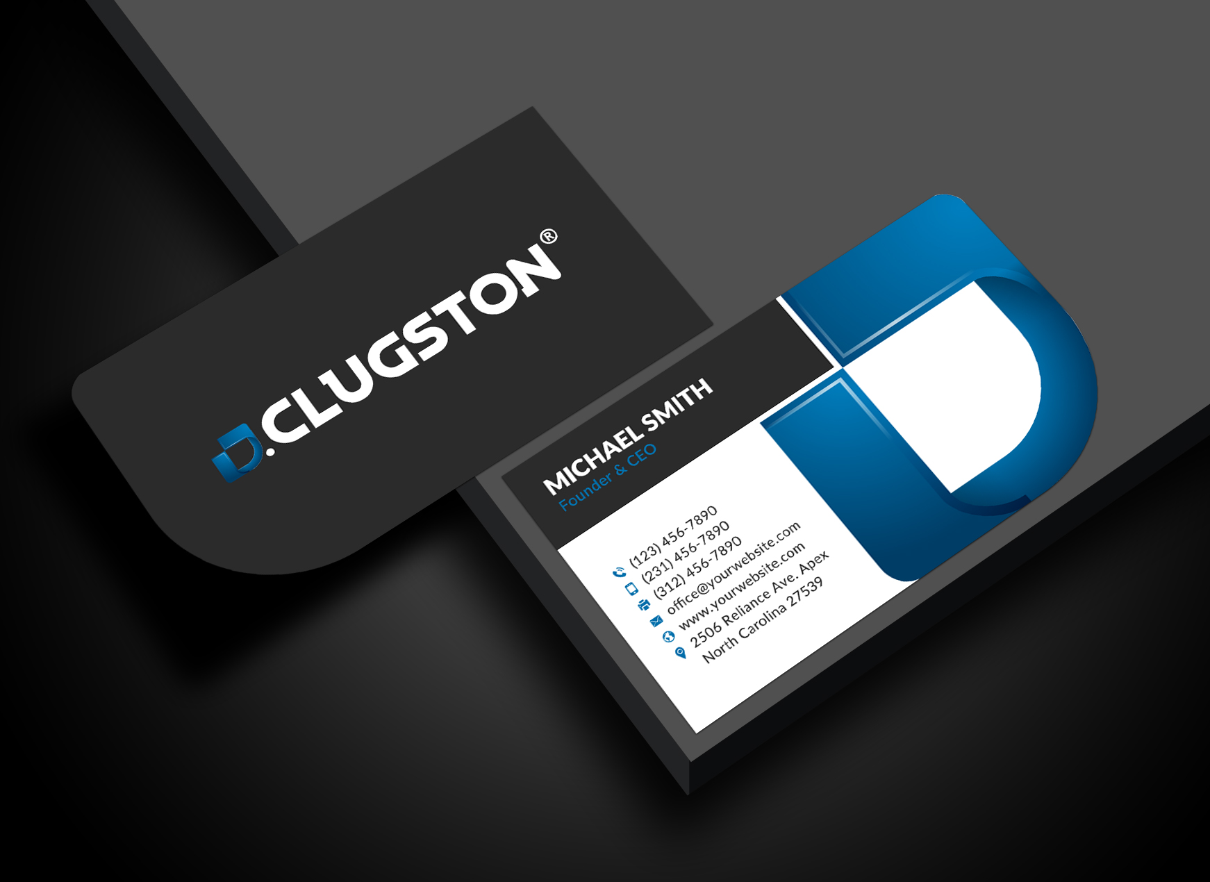 Business Card Design by Sun Moon Graphic Designer for D. Clugston, Inc. | Design #31433653