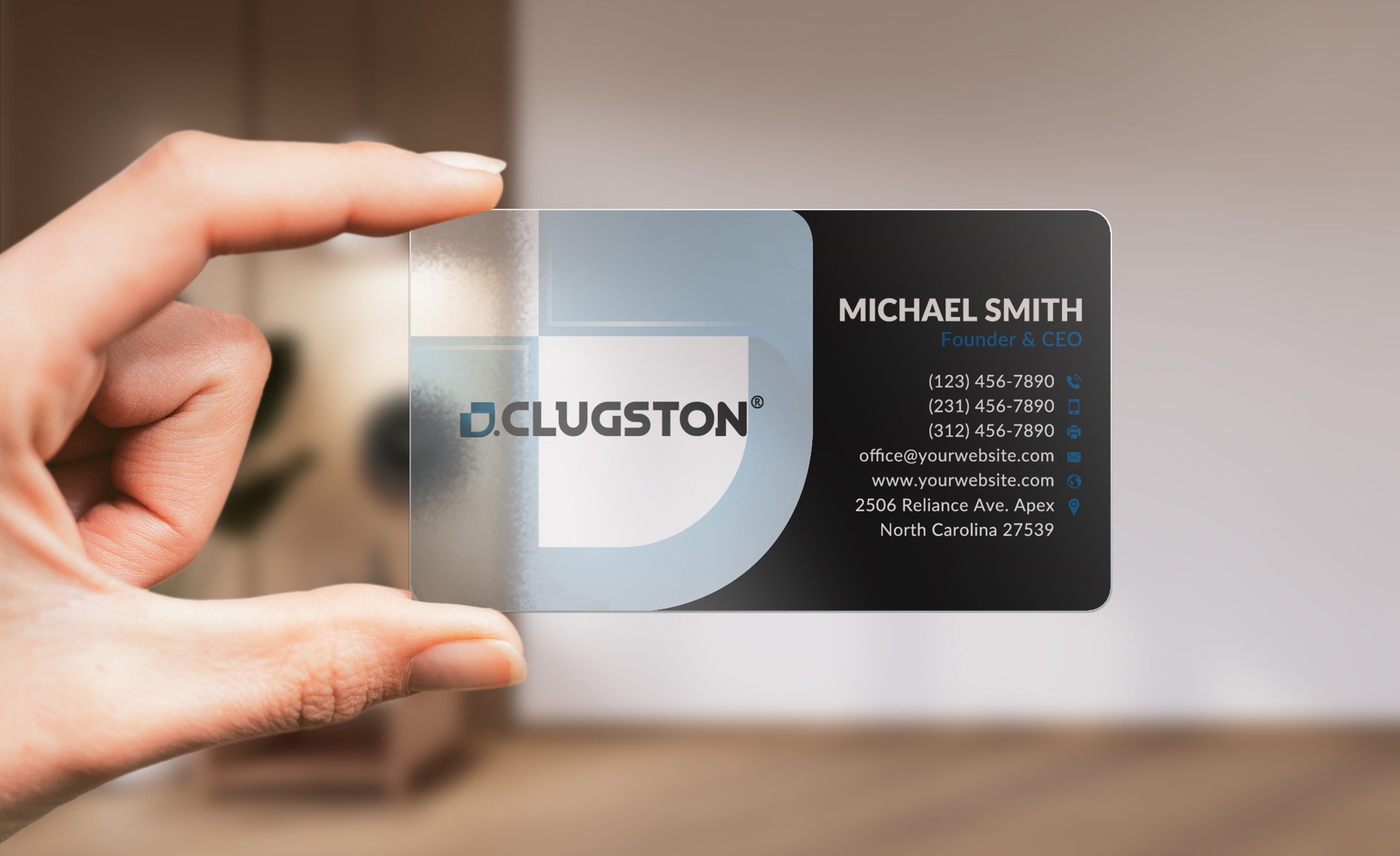 Business Card Design by Sun Moon Graphic Designer for D. Clugston, Inc. | Design #31433658