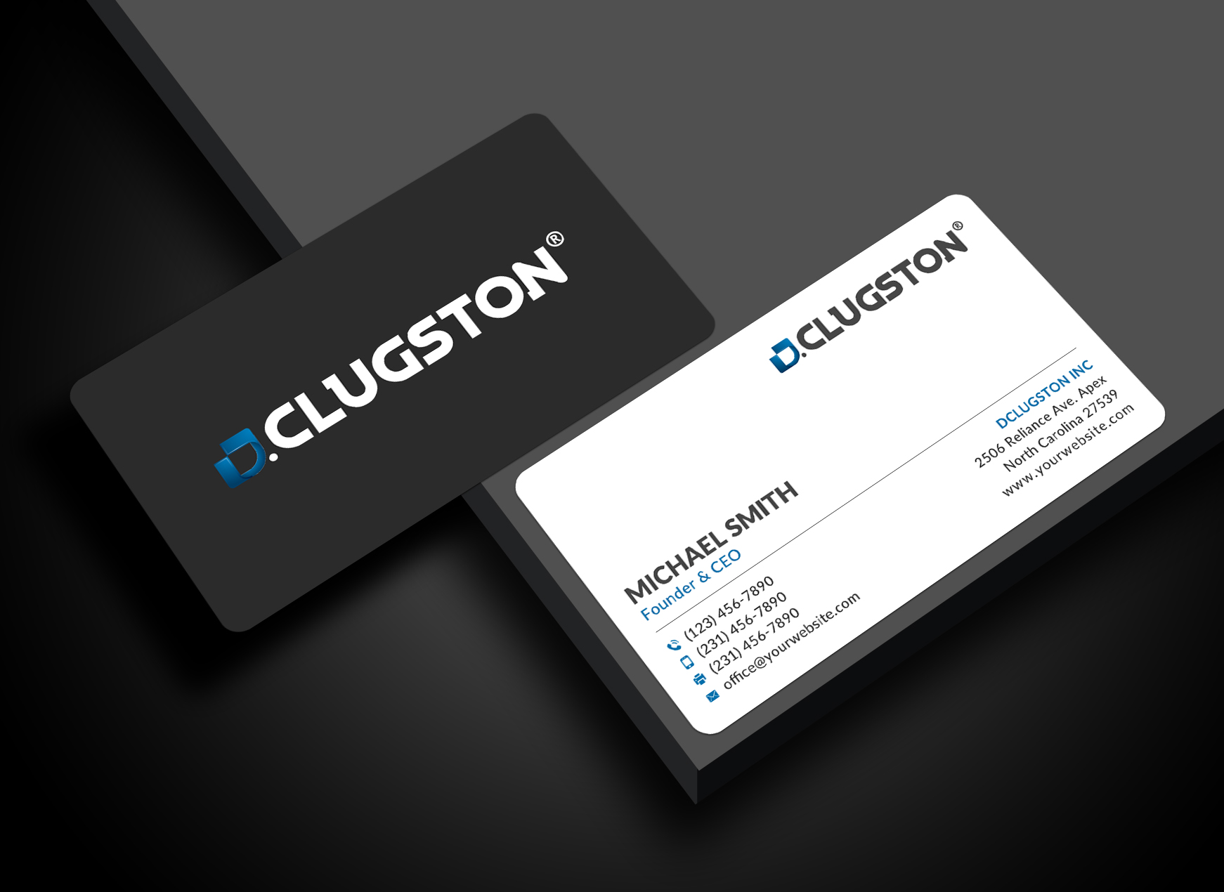 Business Card Design by Sun Moon Graphic Designer for D. Clugston, Inc. | Design #31471518