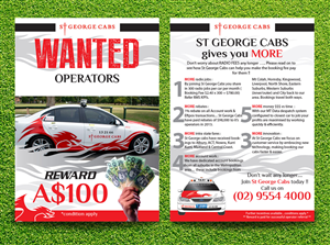 Design de Flyer par Priyo Subarkah pour St George Cabs | Design #3098418