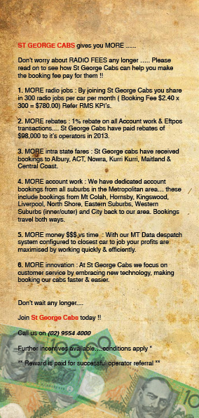 Design de Flyer par edevenish pour St George Cabs | Design #3090872