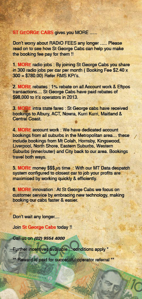 Design de Flyer par edevenish pour St George Cabs | Design : #3091347