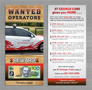 Design de Flyer par Sbss pour St George Cabs | Design : #3102996