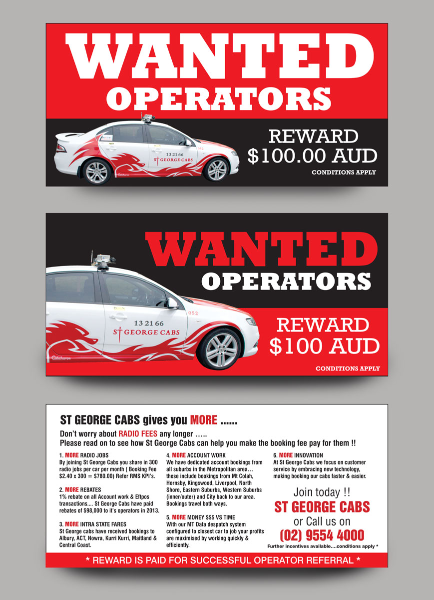 Flyer Design by rkailas for St George Cabs | Design #3109195