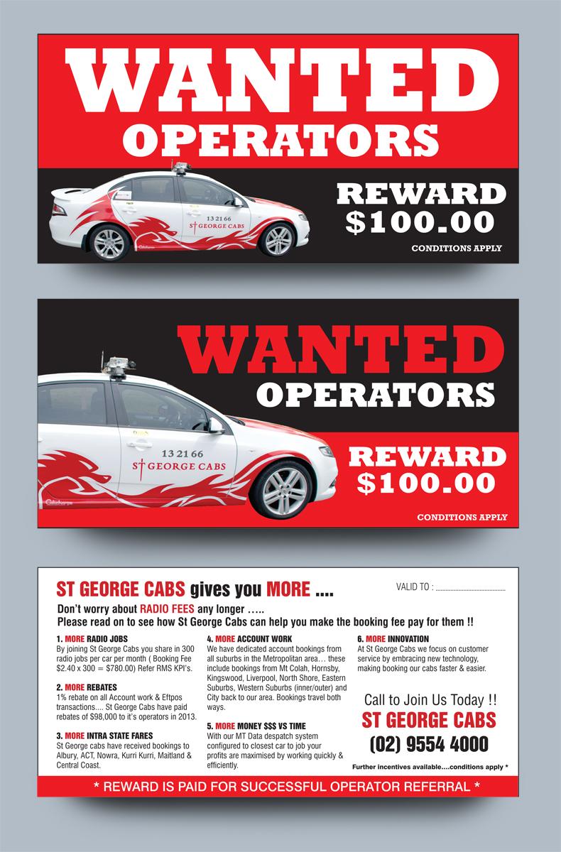 Design de Flyer par rkailas pour St George Cabs | Design #3114364