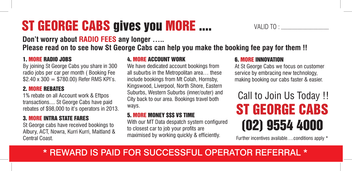 Flyer Design by rkailas for St George Cabs | Design #3119458