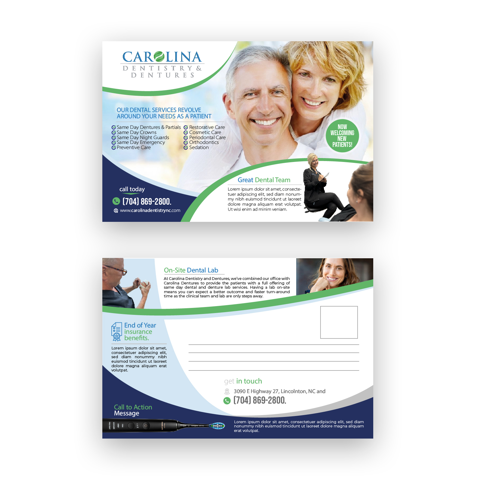 Stationery Design by Jose Lopez ( Verified Pro Designer ) for Carolina Dentistry & Dentures | Design #31455478