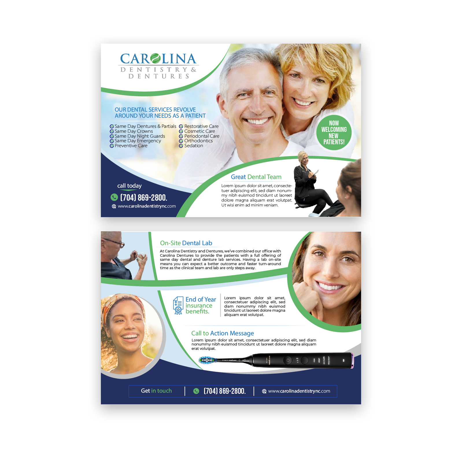 Stationery Design by Jose Lopez ( Verified Pro Designer ) for Carolina Dentistry & Dentures | Design #31456004