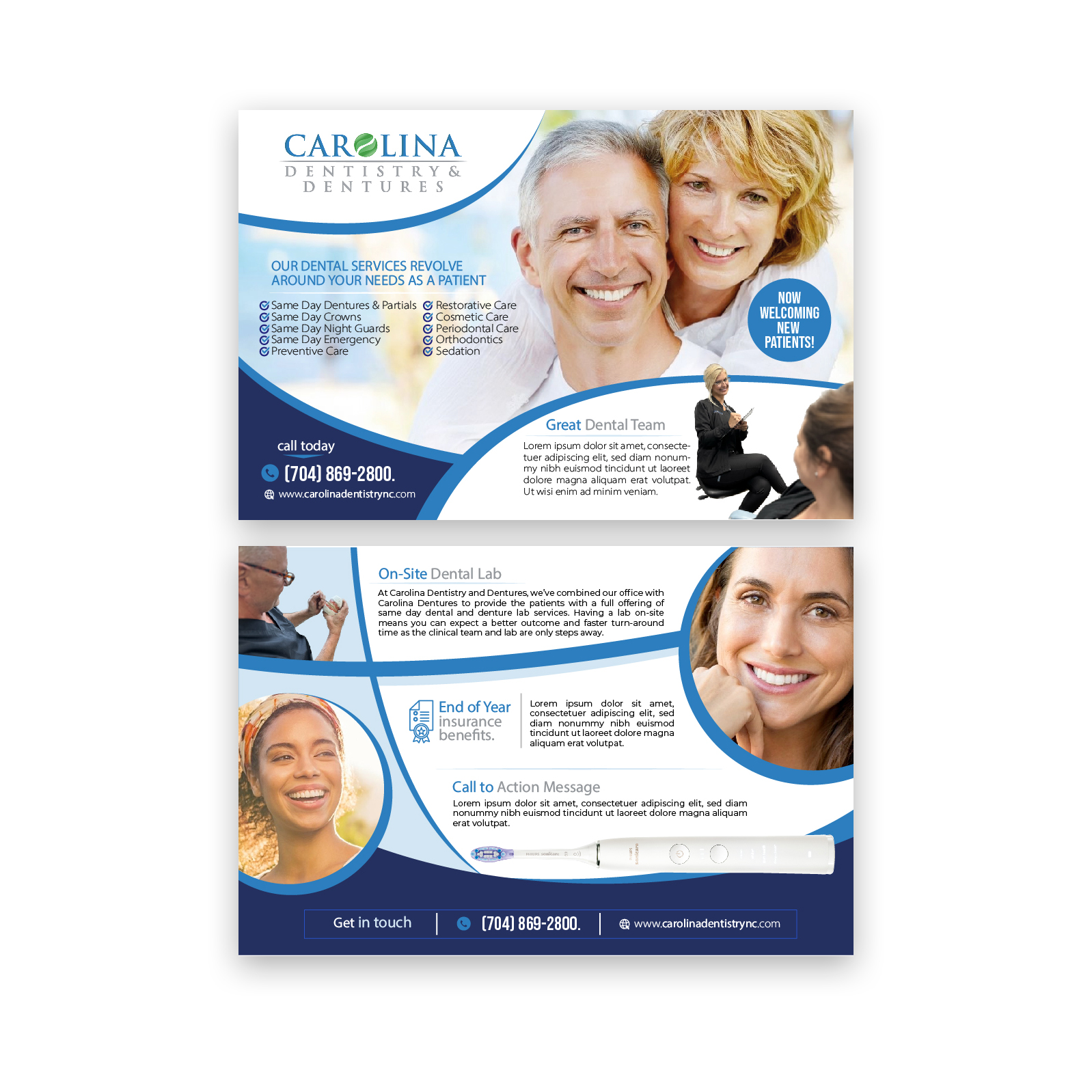 Stationery Design by Jose Lopez ( Verified Pro Designer ) for Carolina Dentistry & Dentures | Design #31464663