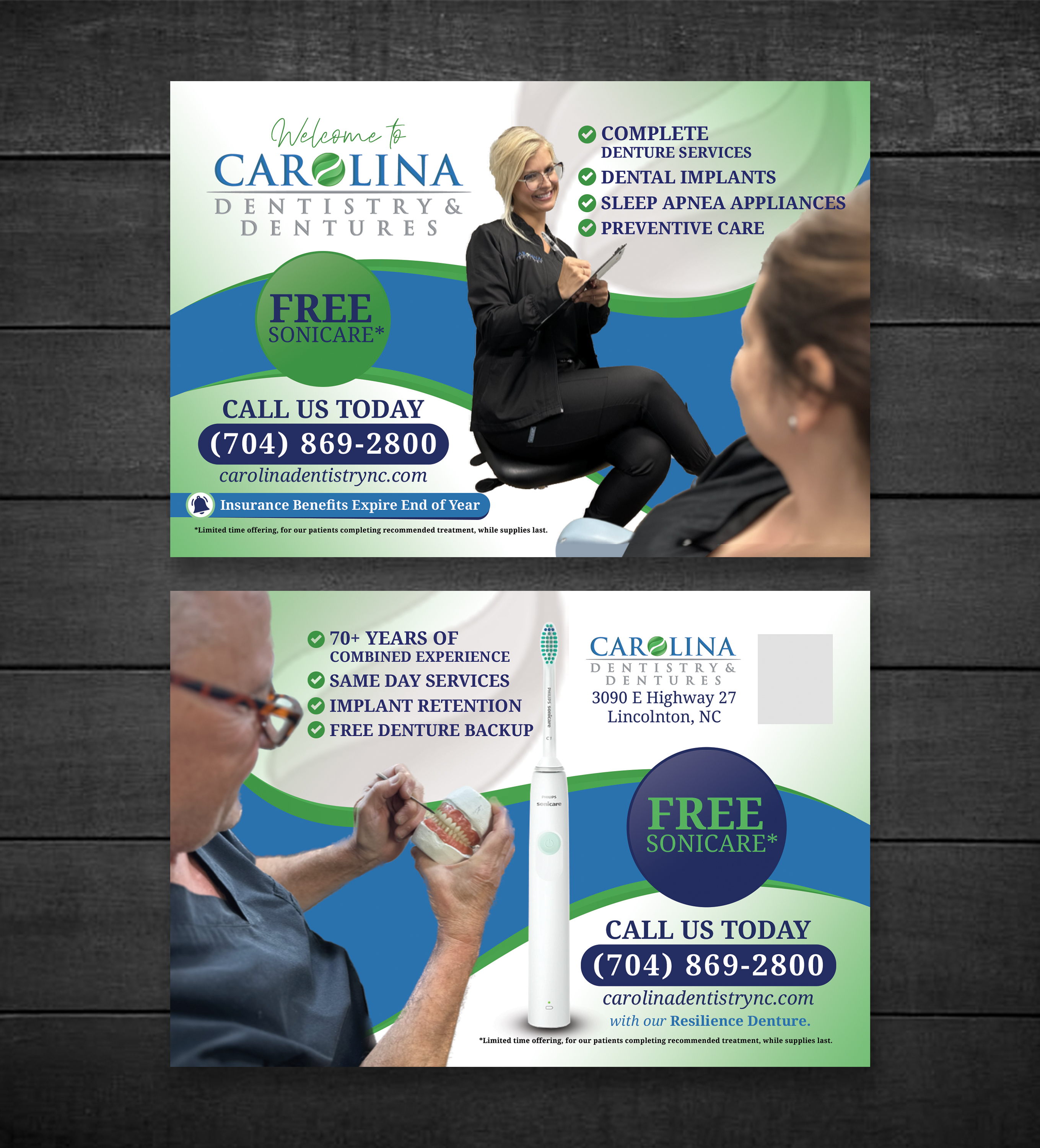 Design de Papeterie par Sun Moon Graphic Designer pour Carolina Dentistry & Dentures | Design #31489451