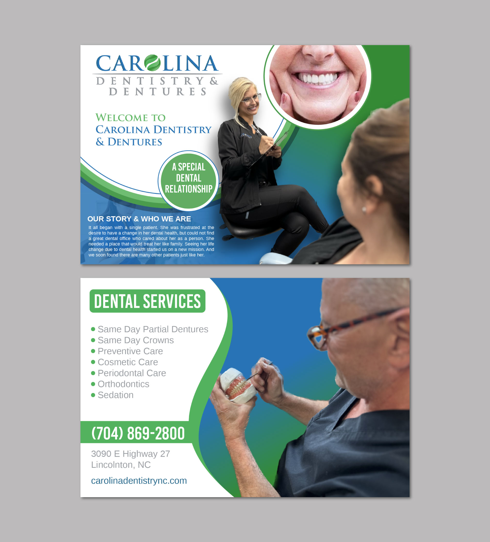 Stationery Design by LAXMI DESIGNHUB for Carolina Dentistry & Dentures | Design #31451368
