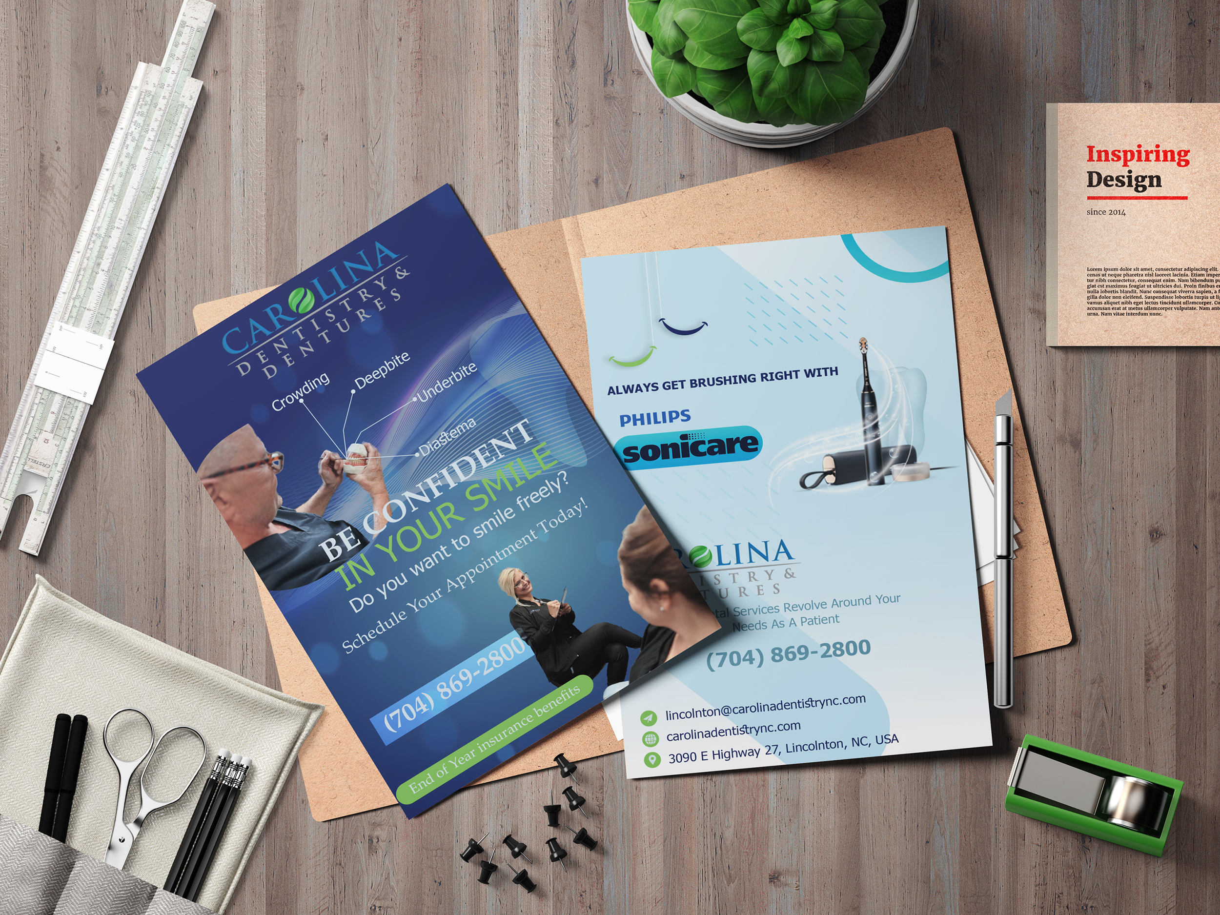 Stationery Design by Mansoorqure for Carolina Dentistry & Dentures | Design #31453038