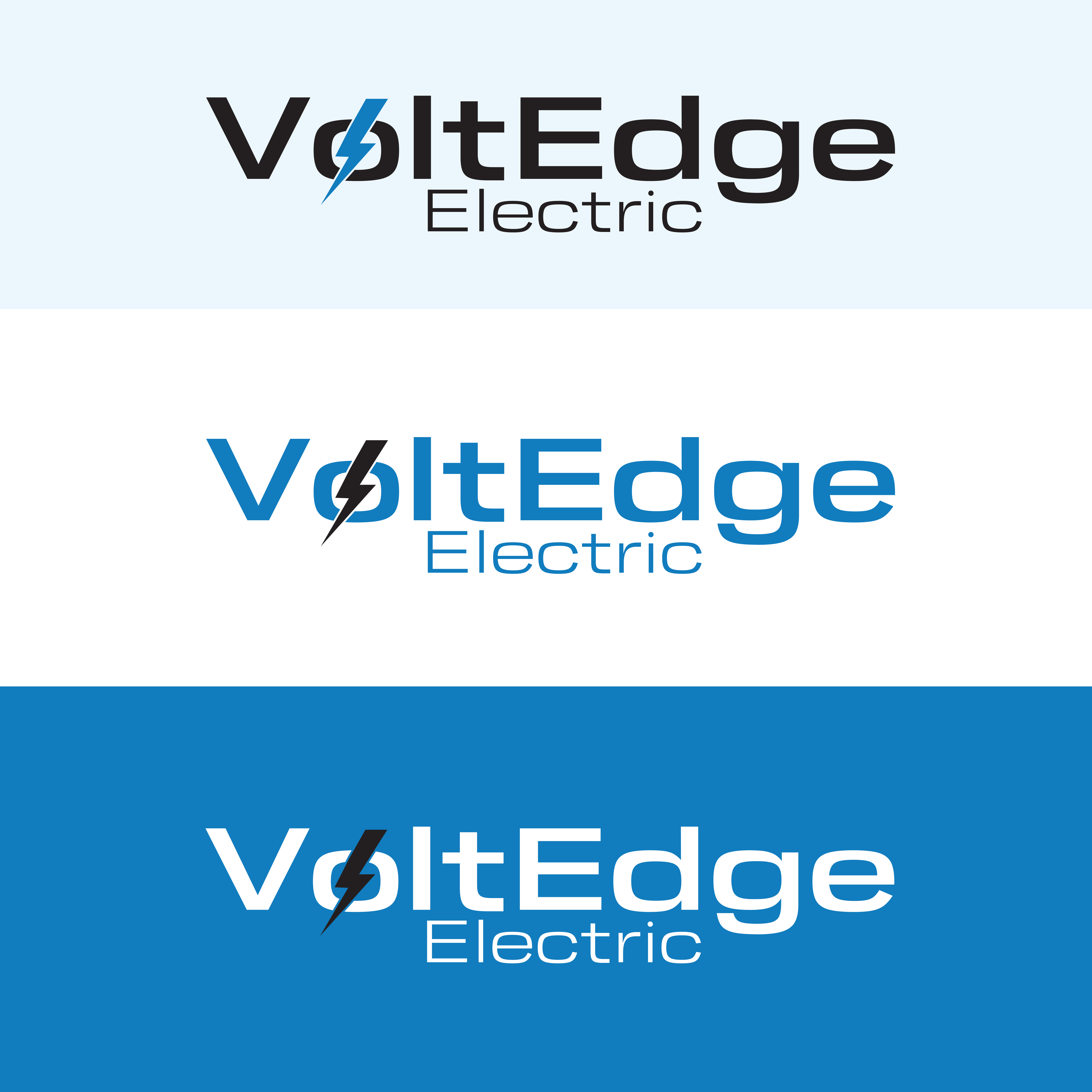 Logo Design by Ahmed_Alminiawy for Volt Edge Electric | Design #31477904